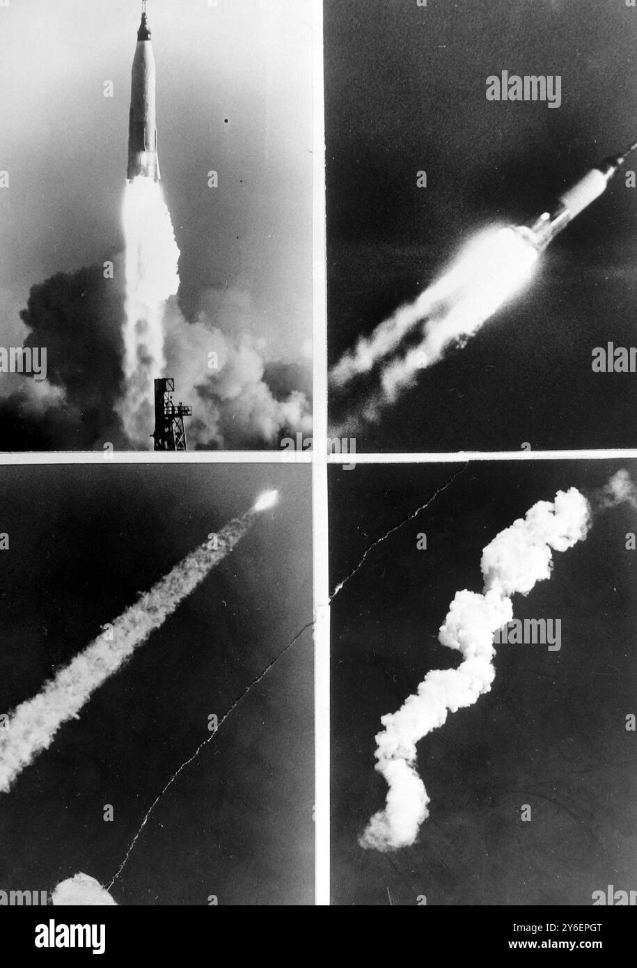 MISSILE ET ROQUETTES GUIDÉS FUSÉE MERCURE ATLAS ; 5 OCTOBRE 1962 Banque D'Images
