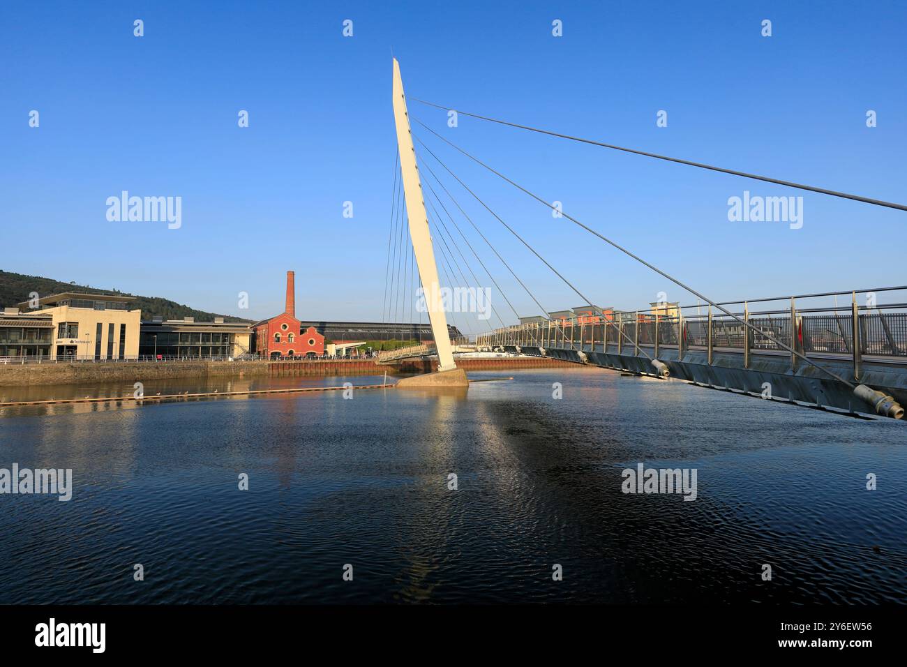 Pont à voile de Swansea, Swansea, pays de Galles du Sud. Banque D'Images