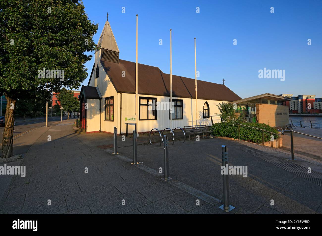 L'Église norvégienne, SA1 development, Swansea, Pays de Galles, Royaume-Uni. Banque D'Images