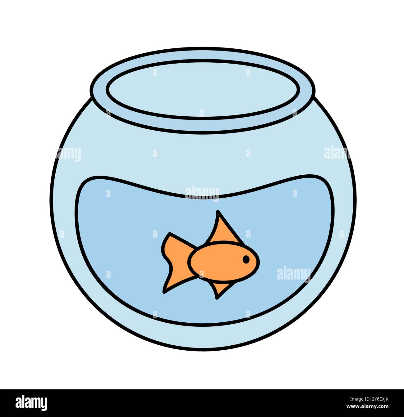 Aquarium avec poissons. Illustration plate vectorielle isolée sur un fond blanc. Illustration de Vecteur