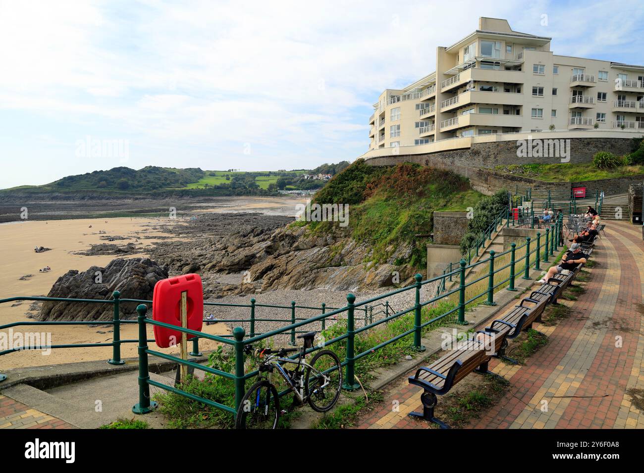 Baie de Rotherslade, péninsule de Gower, pays de Galles. Banque D'Images