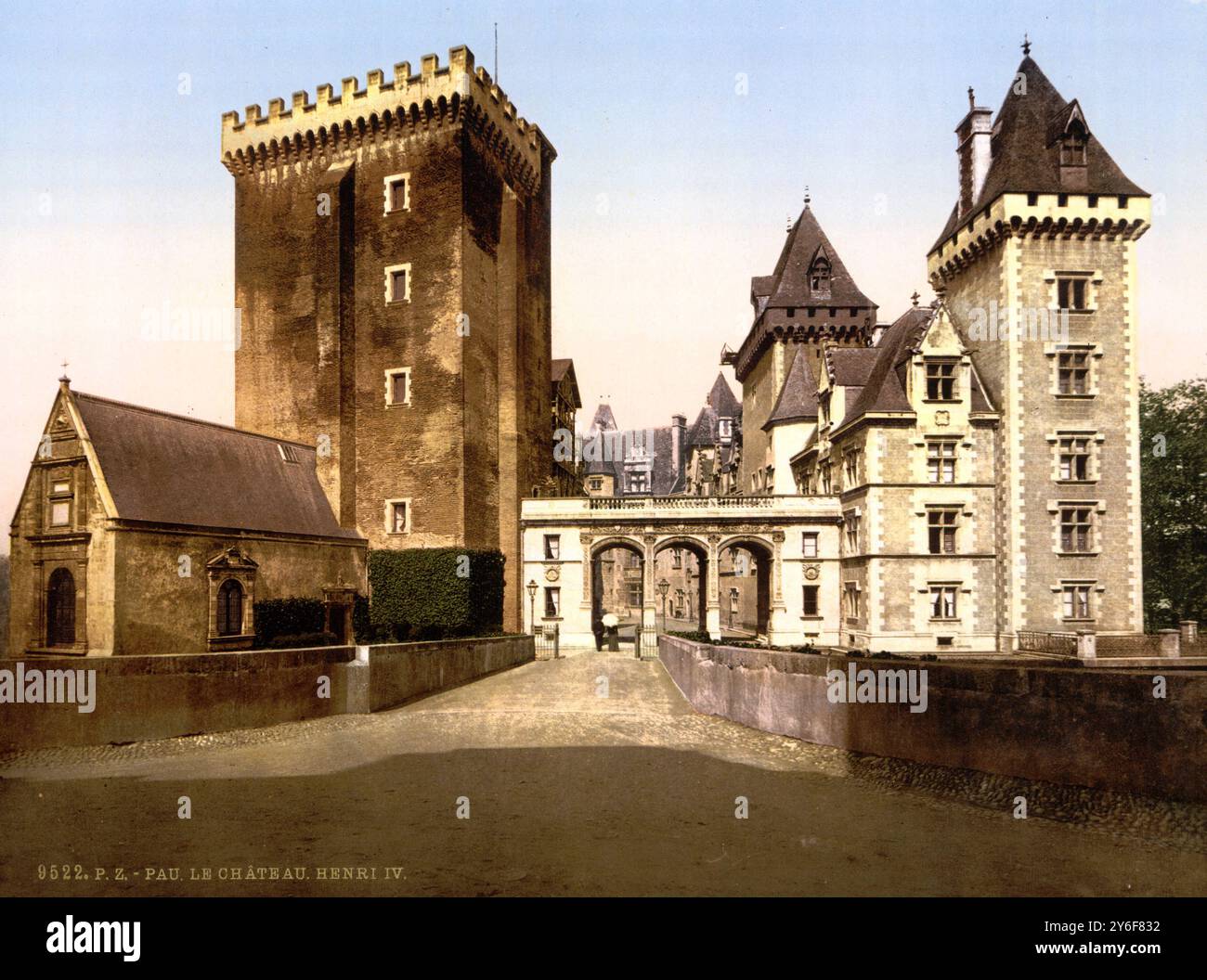 Die Burg von Heinrich IV., Pau, Pyrenäen, Frankreich, CA 1890 Historisch, digital restaurierte Reproduktion von einer Vorlage aus dem 19. Jahrhundert, date du dossier non précisée Banque D'Images