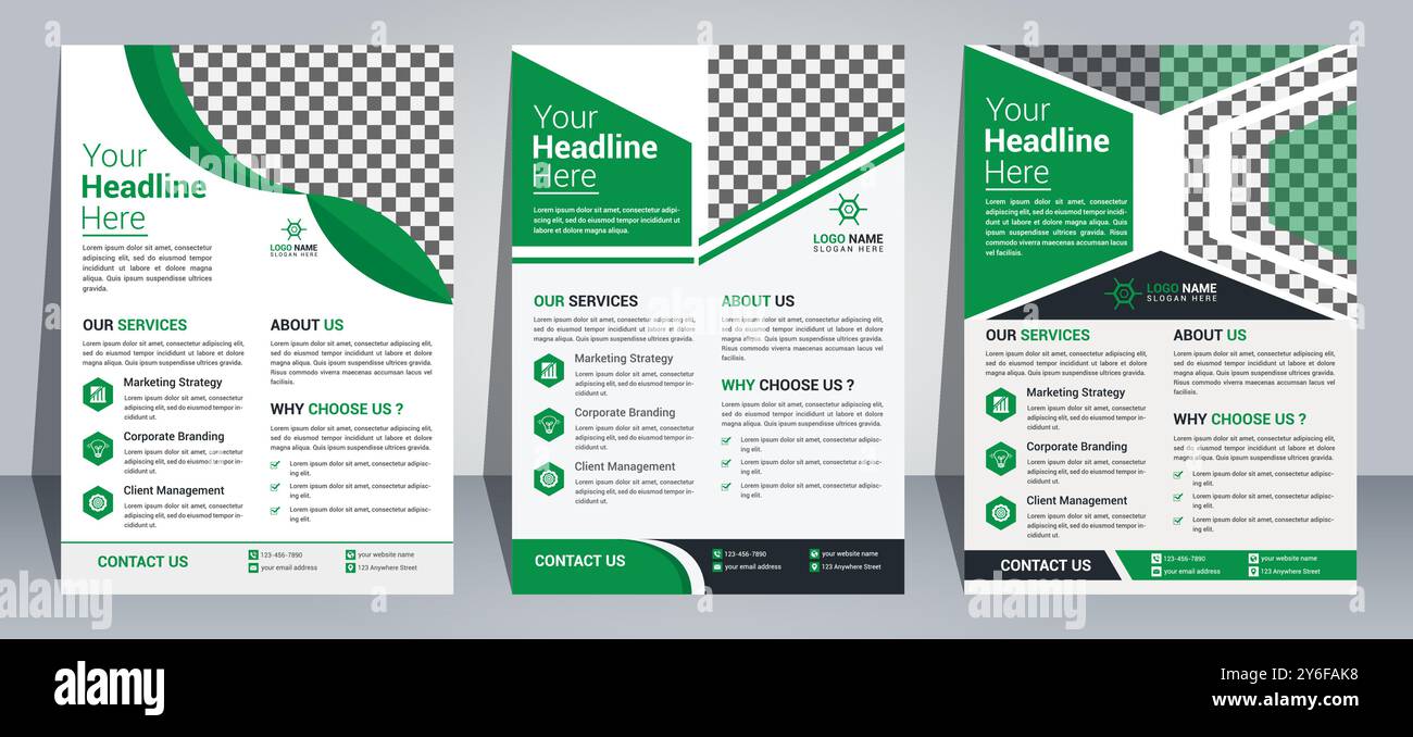 Modèle de conception de flyer professionnel Illustration de Vecteur