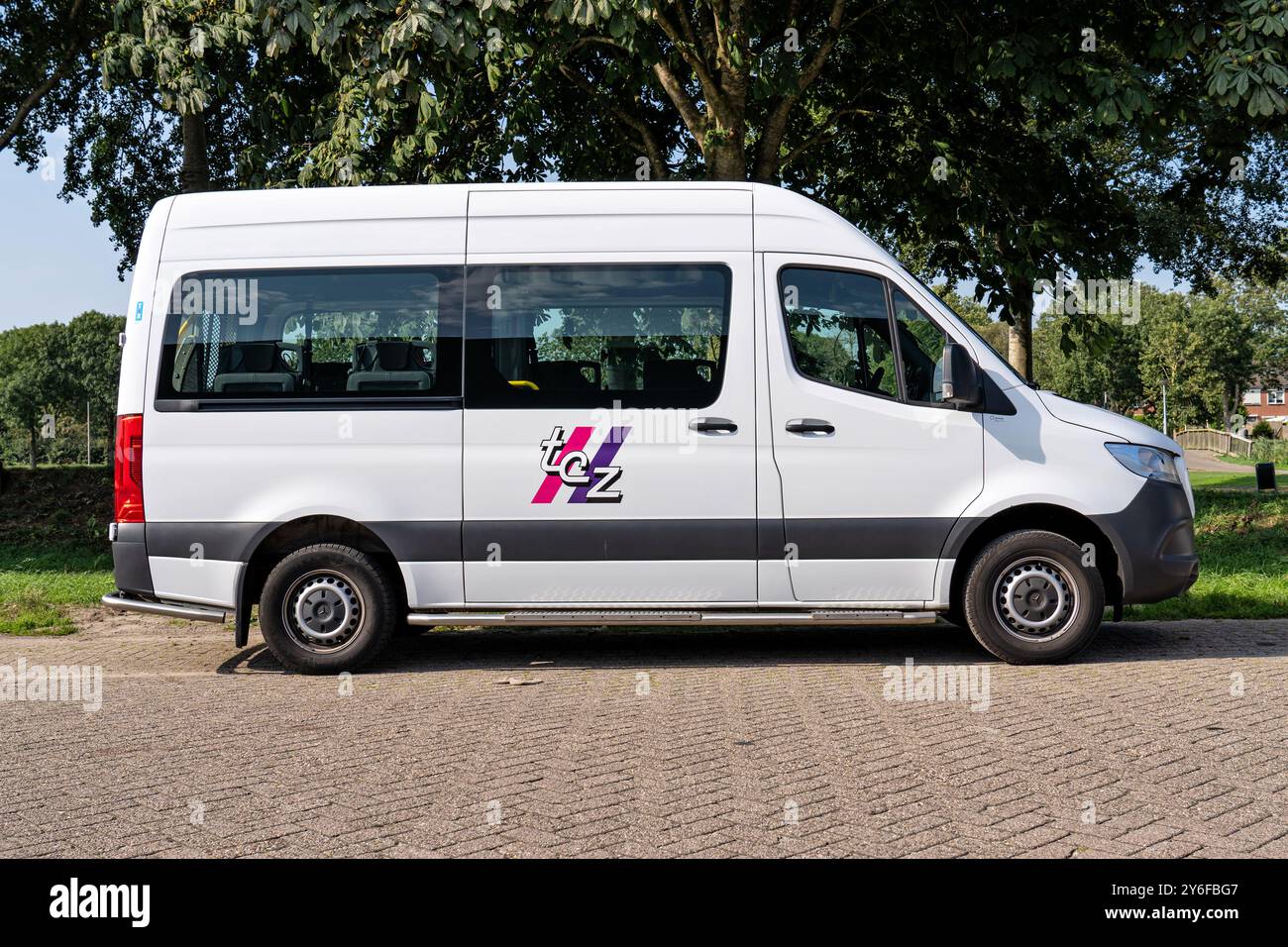 TCZ Taxi centrale Zwolle Mercedes-Benz Sprinter minibus Banque D'Images