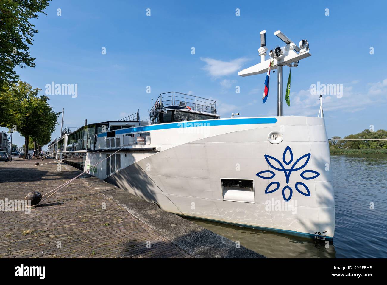 Transcend Cruises bateau de croisière fluviale Transcend Advance à Kampen, pays-Bas Banque D'Images