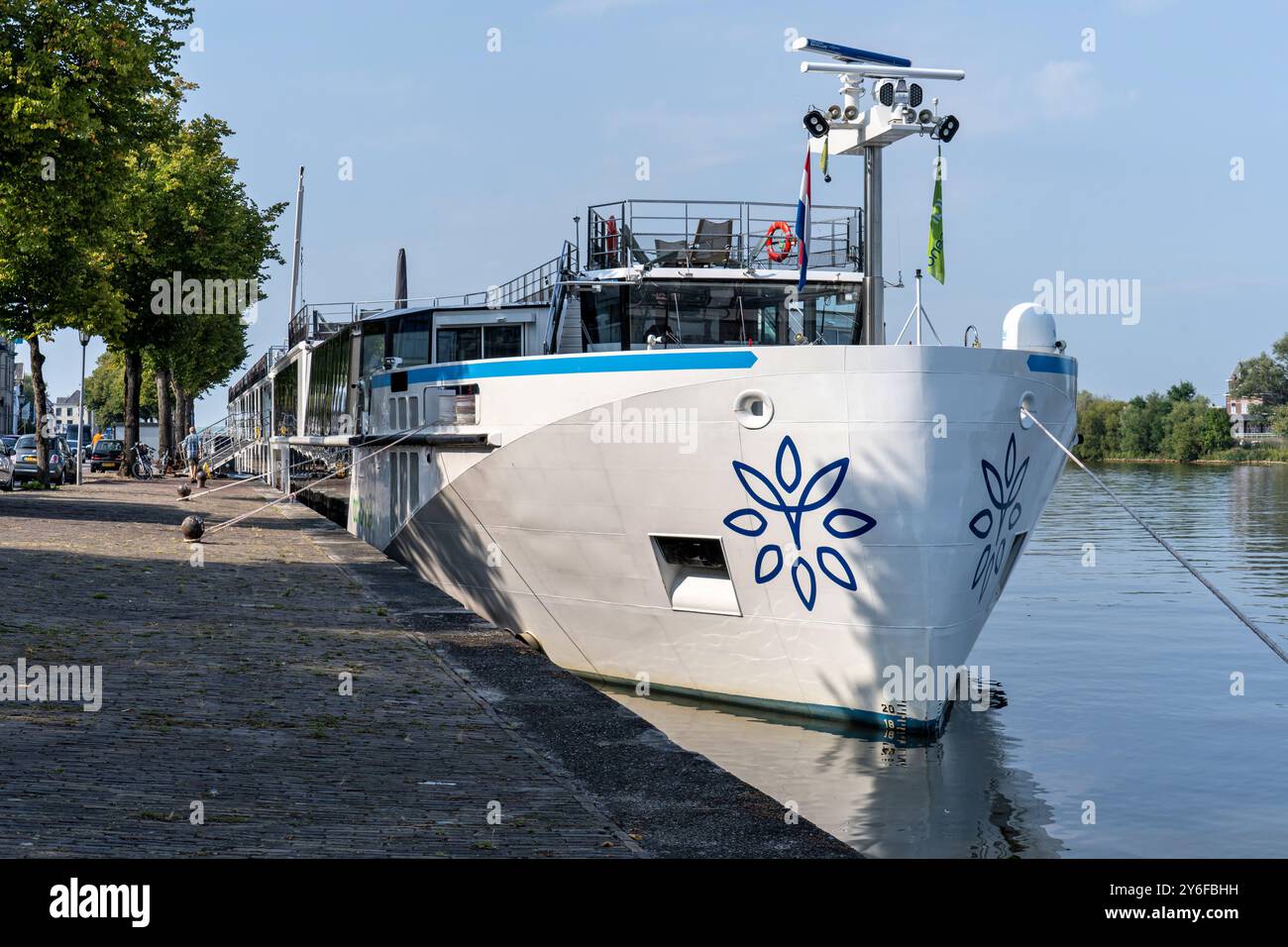 Transcend Cruises bateau de croisière fluviale Transcend Advance à Kampen, pays-Bas Banque D'Images