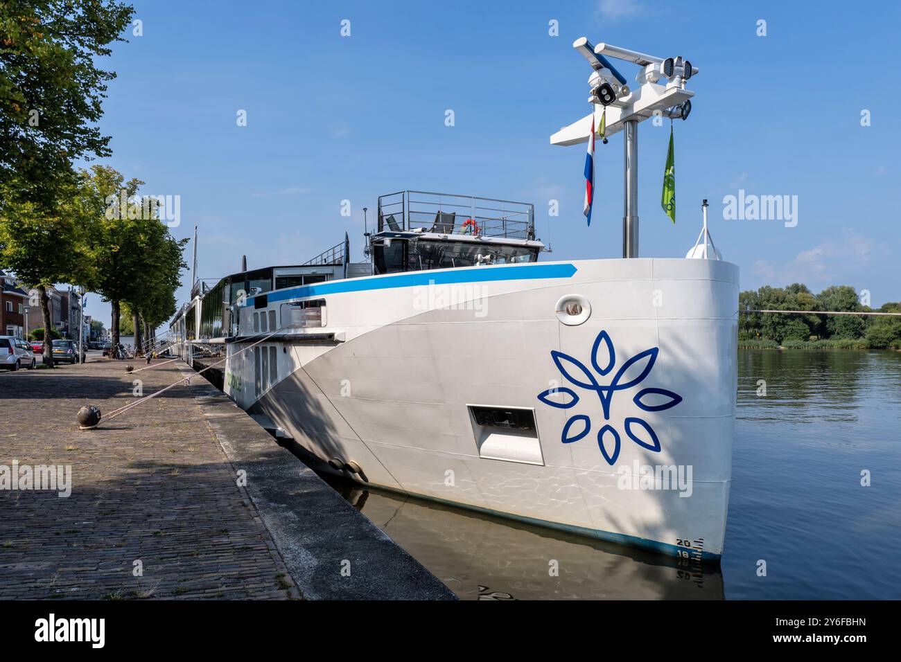 Transcend Cruises bateau de croisière fluviale Transcend Advance à Kampen, pays-Bas Banque D'Images