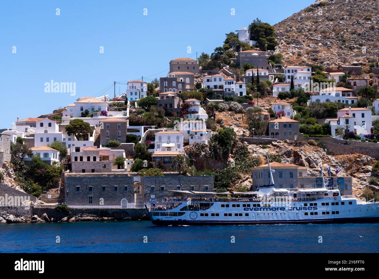 L'île grecque d'Hydra dans le golfe Saronique. Grèce. Banque D'Images