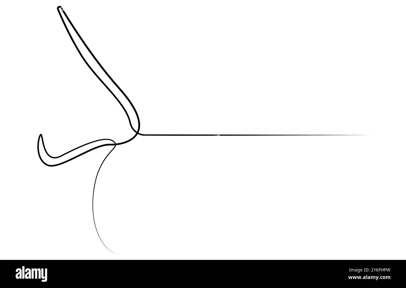 Vecteur d'organes de sens humain dessiné à la main, dessin d'art d'une ligne de nez humain Illustration de Vecteur
