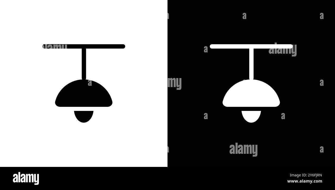 icône de projecteur de plafond définie dans le style de contour de ligne mince et signe vectoriel linéaire Illustration de Vecteur