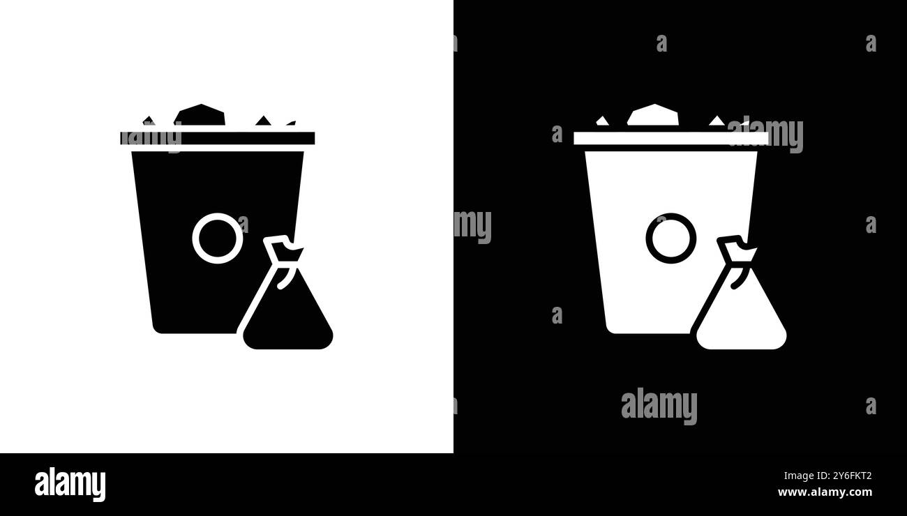 Icône d'élimination des restes définie dans le style de contour de ligne mince et signe vectoriel linéaire Illustration de Vecteur