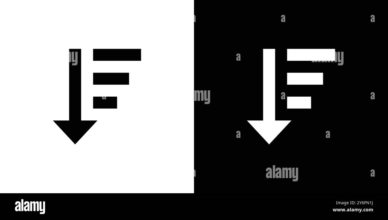 Icône de tri définie dans le style de contour de ligne mince et le signe vectoriel linéaire Illustration de Vecteur