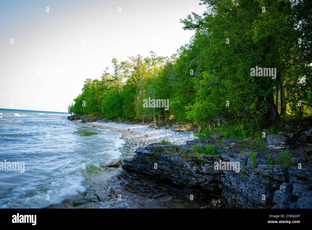 Cave point Wisconsin Banque D'Images