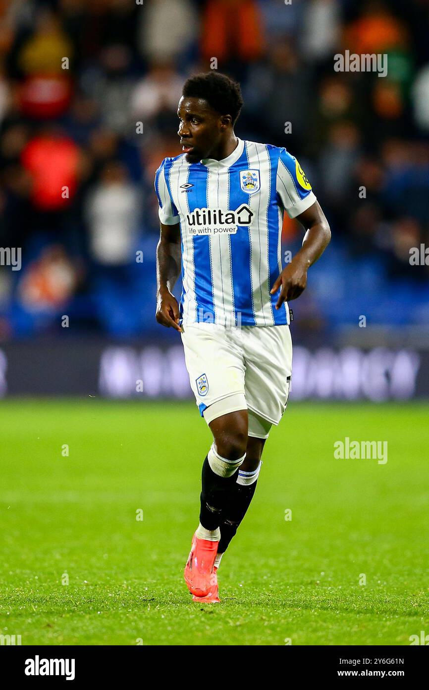 John Smith's Stadium, Huddersfield, Angleterre - 24 septembre 2024 Jaheim Headley (15) de Huddersfield Town - pendant le match Huddersfield Town v Blackpool, Sky Bet League One, 2024/25, John Smith's Stadium, Huddersfield, Angleterre - 24 septembre 2024 crédit : Arthur Haigh/WhiteRosePhotos/Alamy Live News Banque D'Images