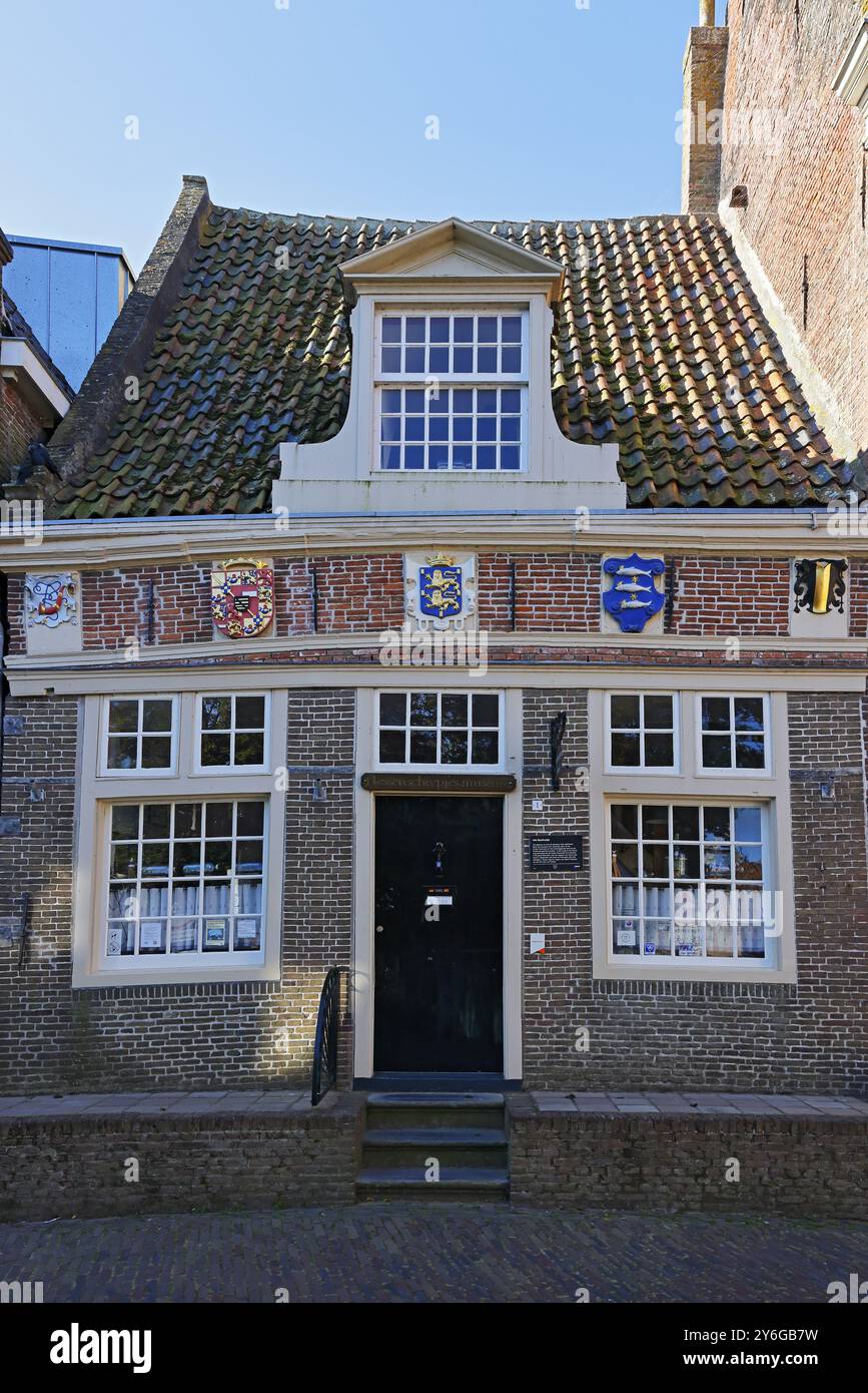 Musée des bateaux-bouteilles, Flessenscheepjes Museum, soi-disant le plus grand musée des bateaux-bouteilles dans le monde dans la maison historique Spuihuisje du 17ème cen Banque D'Images