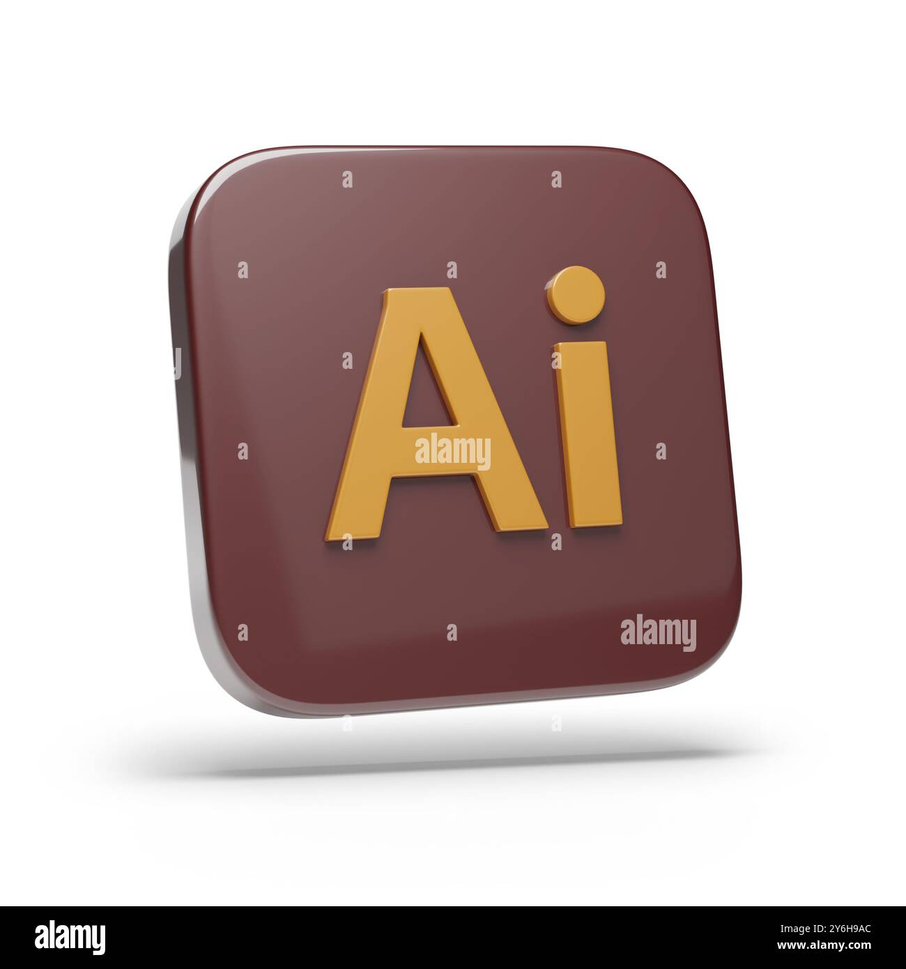 Buenos Aires, Argentine - 25 septembre 2024 : logo en trois dimensions Adobe Illustrator isolé sur fond blanc. illustration 3d. Banque D'Images