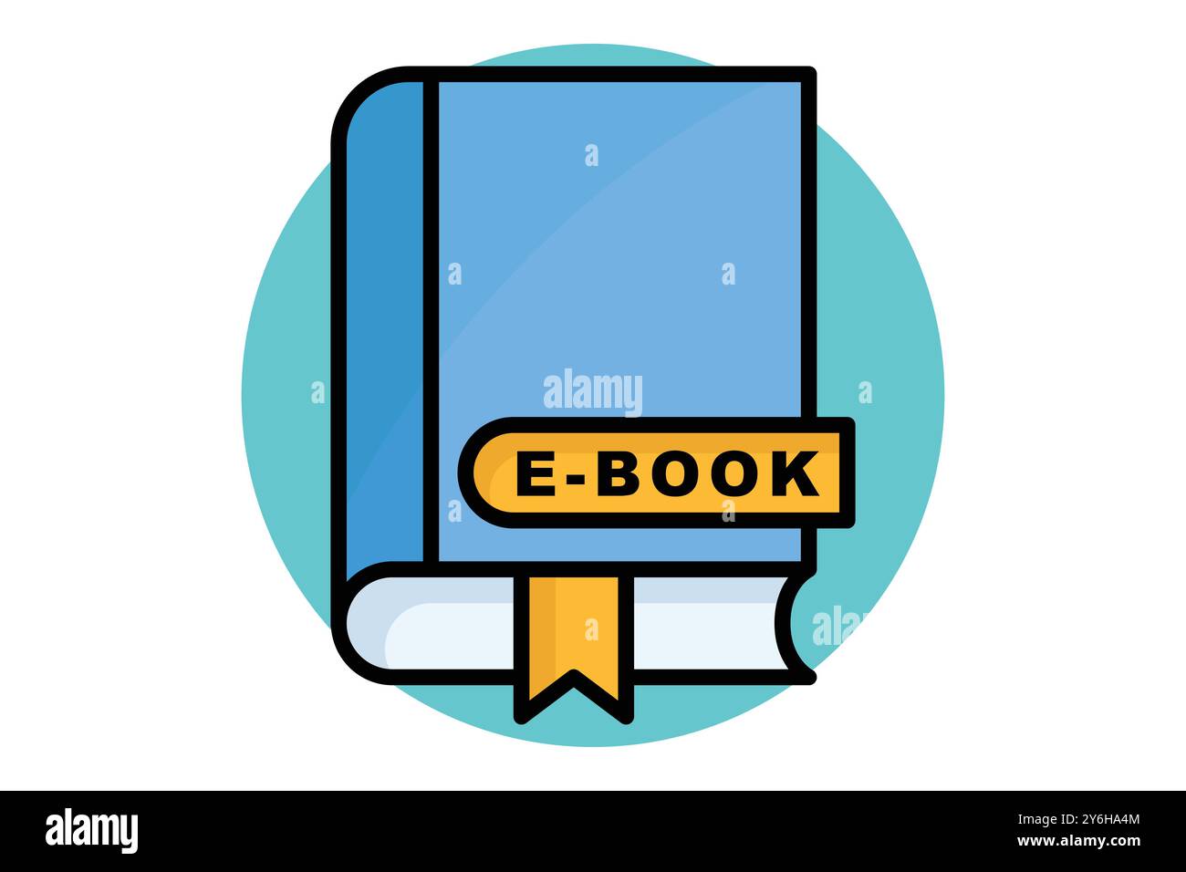 Icône de contour coloré du livre électronique. icône associée au cours en ligne. illustration vectorielle des éléments éducatifs Illustration de Vecteur
