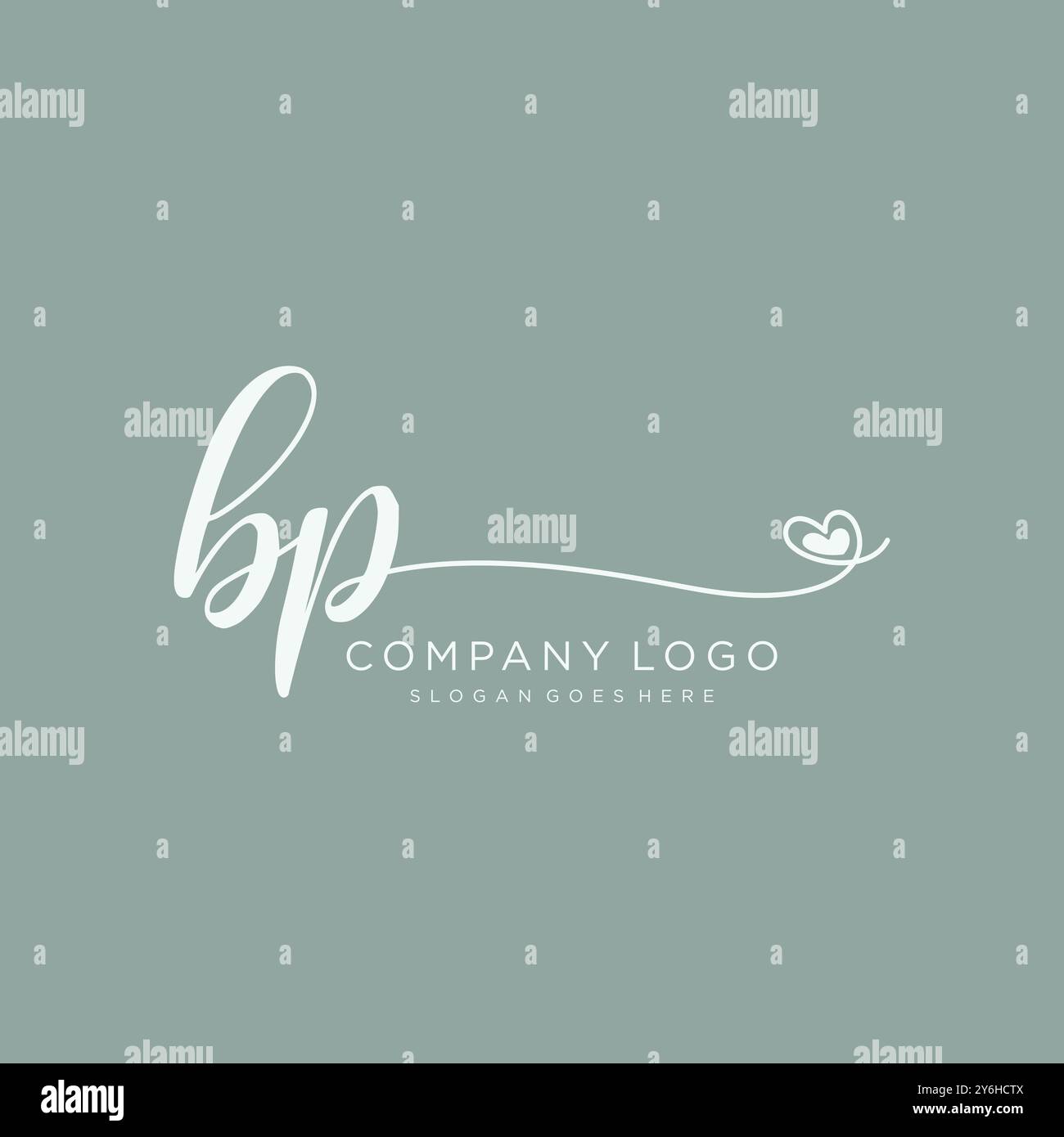 BP logo d'écriture initiale Illustration de Vecteur