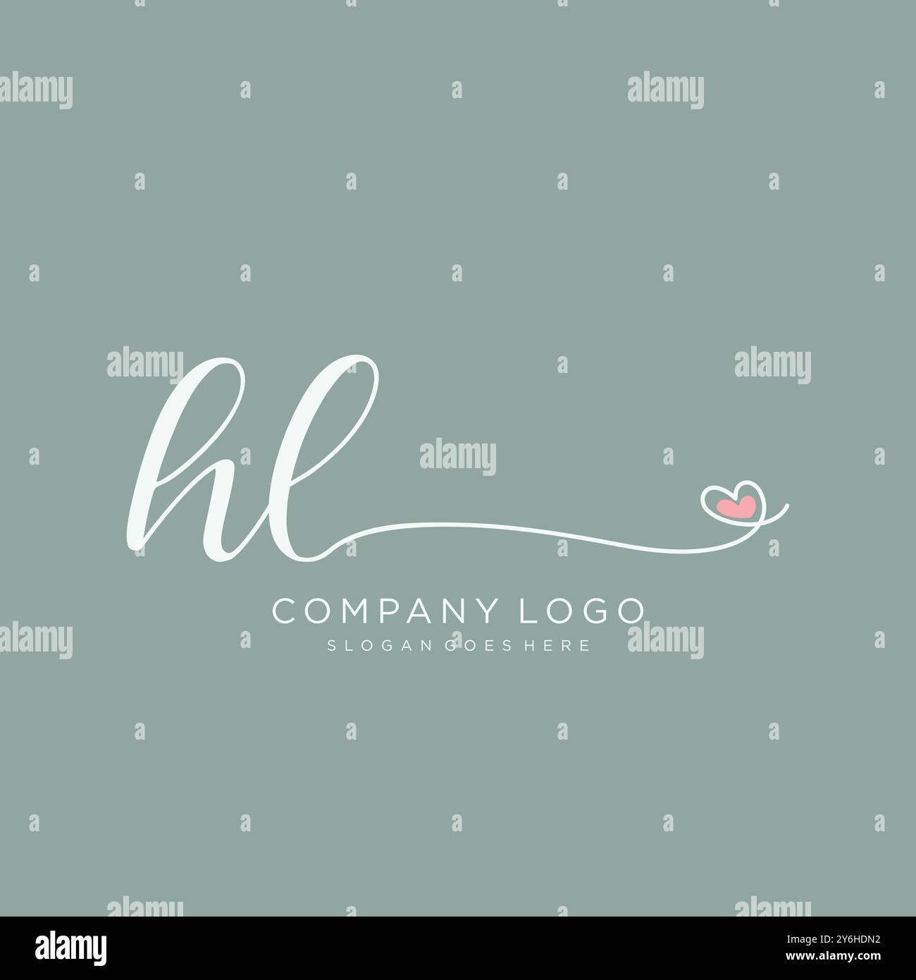 HL logo d'écriture initiale Illustration de Vecteur