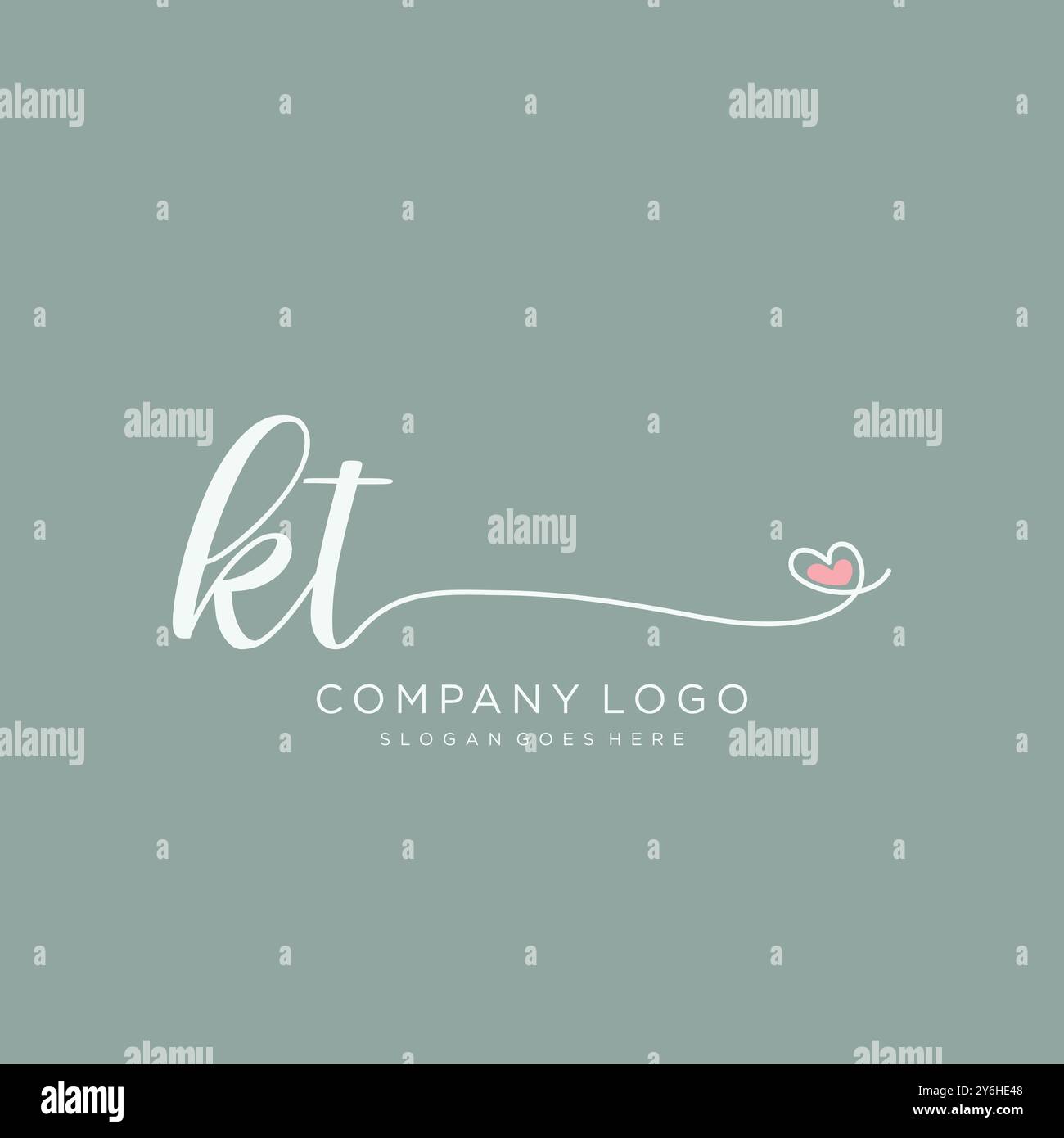 Logo KT écriture initiale Illustration de Vecteur