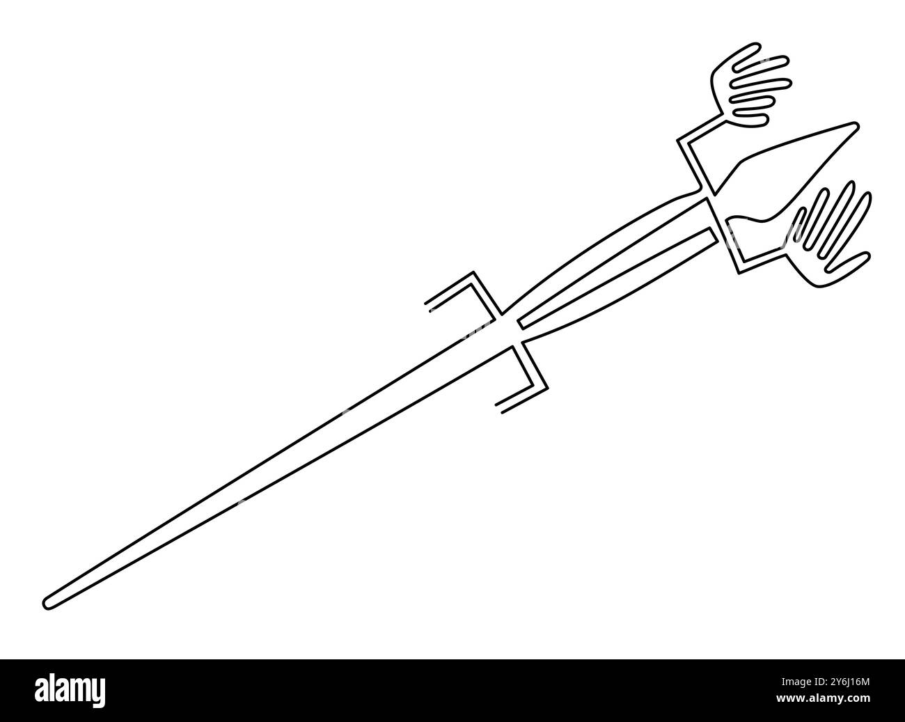 Le lézard. Lignes de Nazca dans le désert du sud du Pérou. Fait à l'origine d'une seule ligne continue. Géoglyphe, environ 190 m de long. Banque D'Images