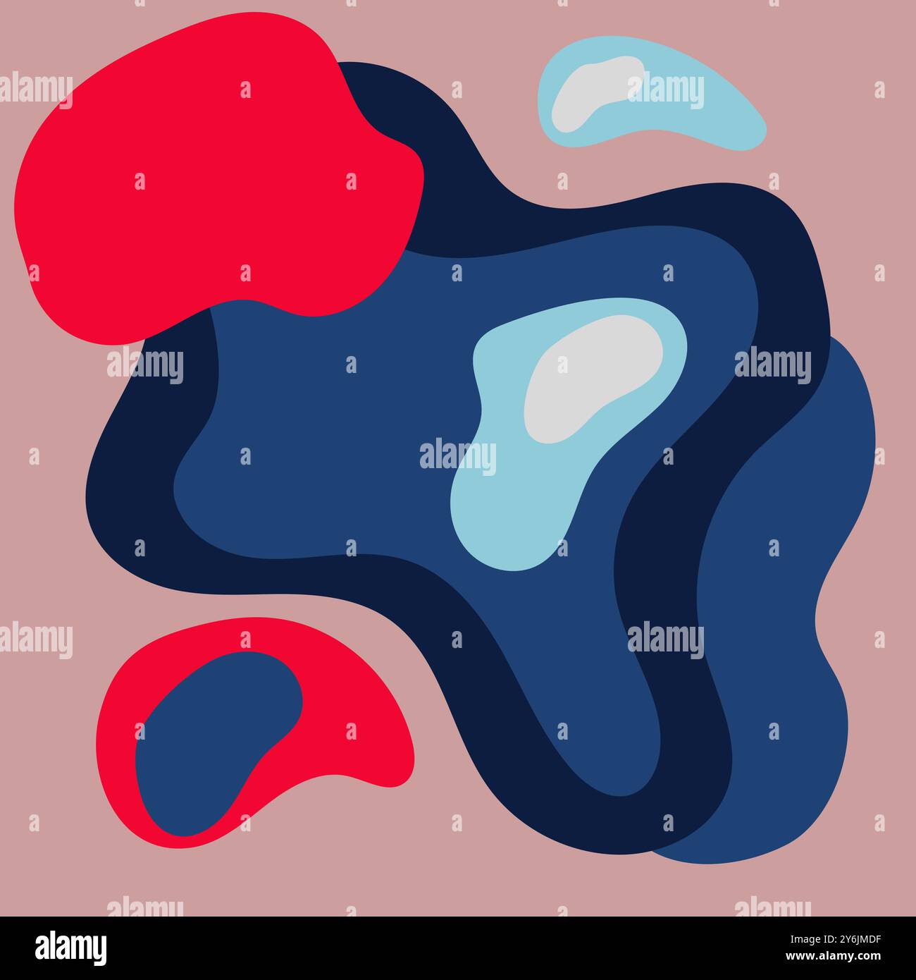 Design géométrique abstrait en rouge vif, bleu et rose. Arrière-plan tendance pour la marque, les graphiques Web, les affiches ou le contenu des médias sociaux. Illustration de Vecteur