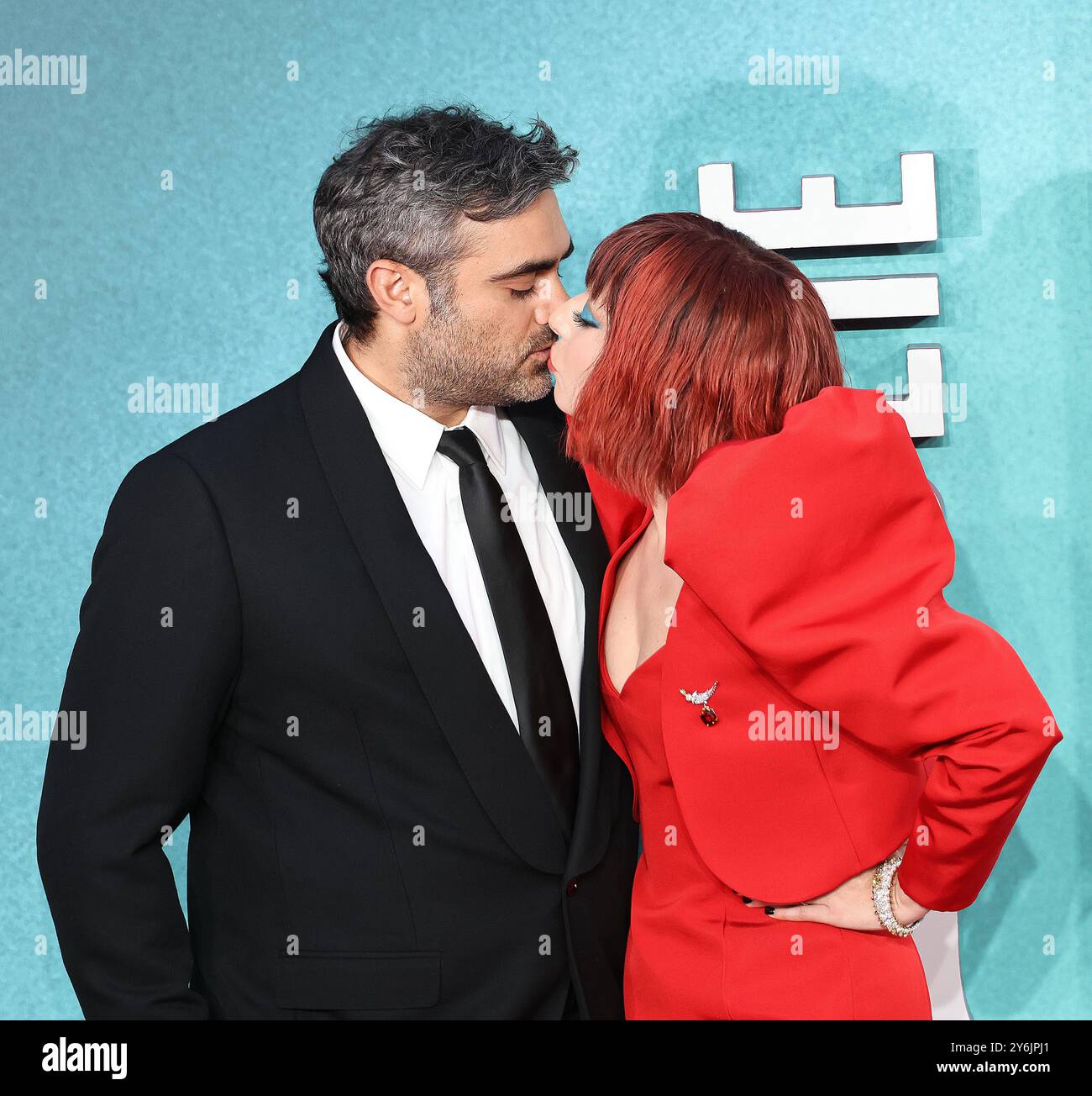 Michael Polansky et Lady Gaga, Joker : folie A deux - première britannique, Leicester Square, Londres, Royaume-Uni, 25 septembre 2024, photo de Richard Goldschmidt Banque D'Images