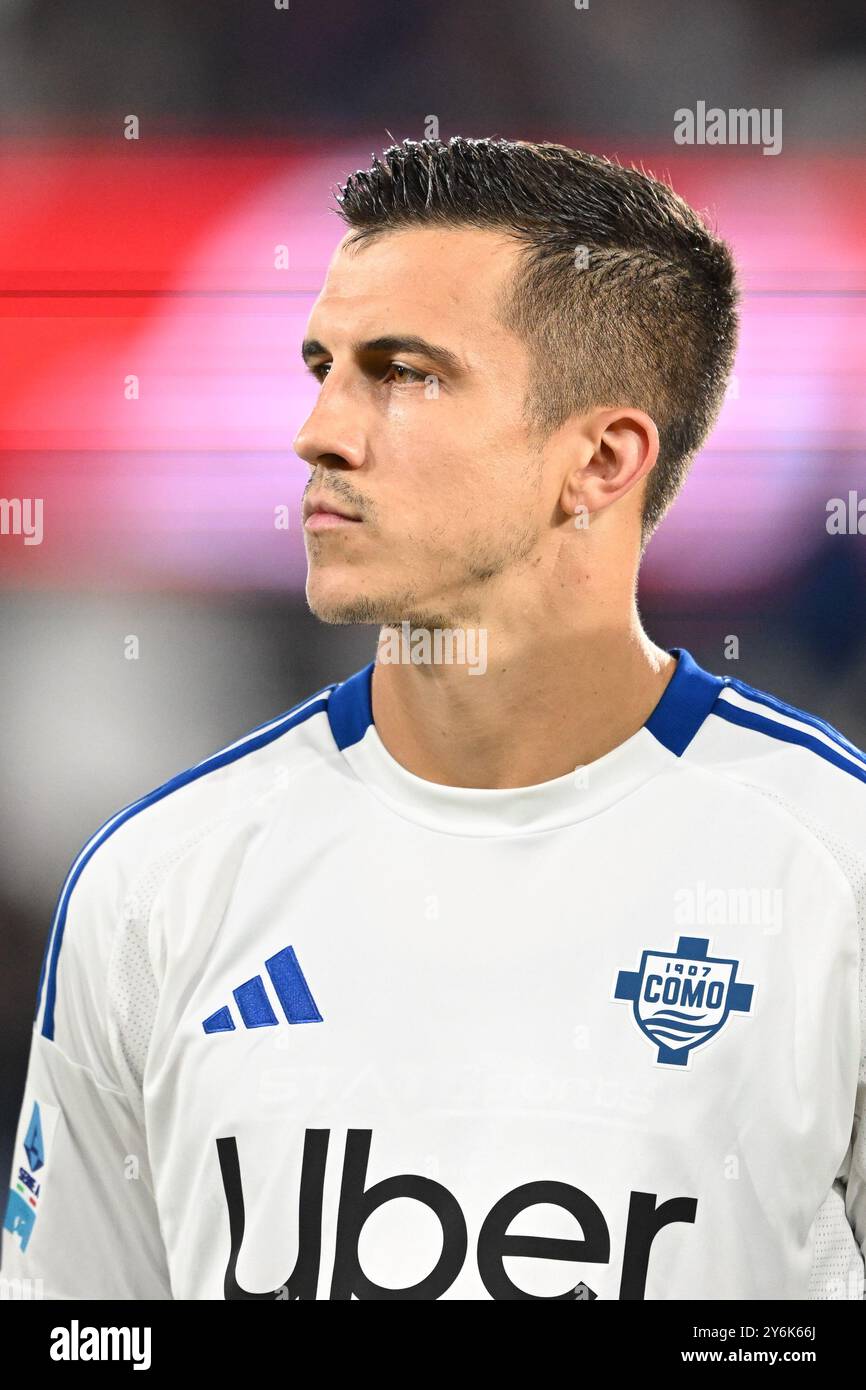 Marc Kempf de Calcio Como lors du match de tootball italien Serie A entre Atalanta BC et Calcio Como le 24 septembre 2024 au stade Gewiss de Bergame, Italie. Photo Tiziano Ballabio Banque D'Images