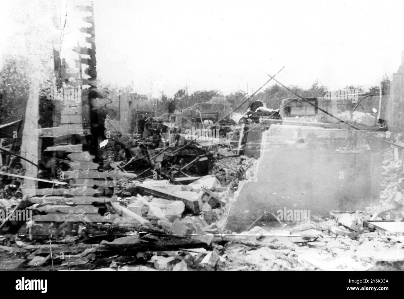 Bahamas Nassau Guardian travaux d'impression incendiés samedi 22 février les dommages estimés s'élèvent à 75 000 24 février 1958 Banque D'Images