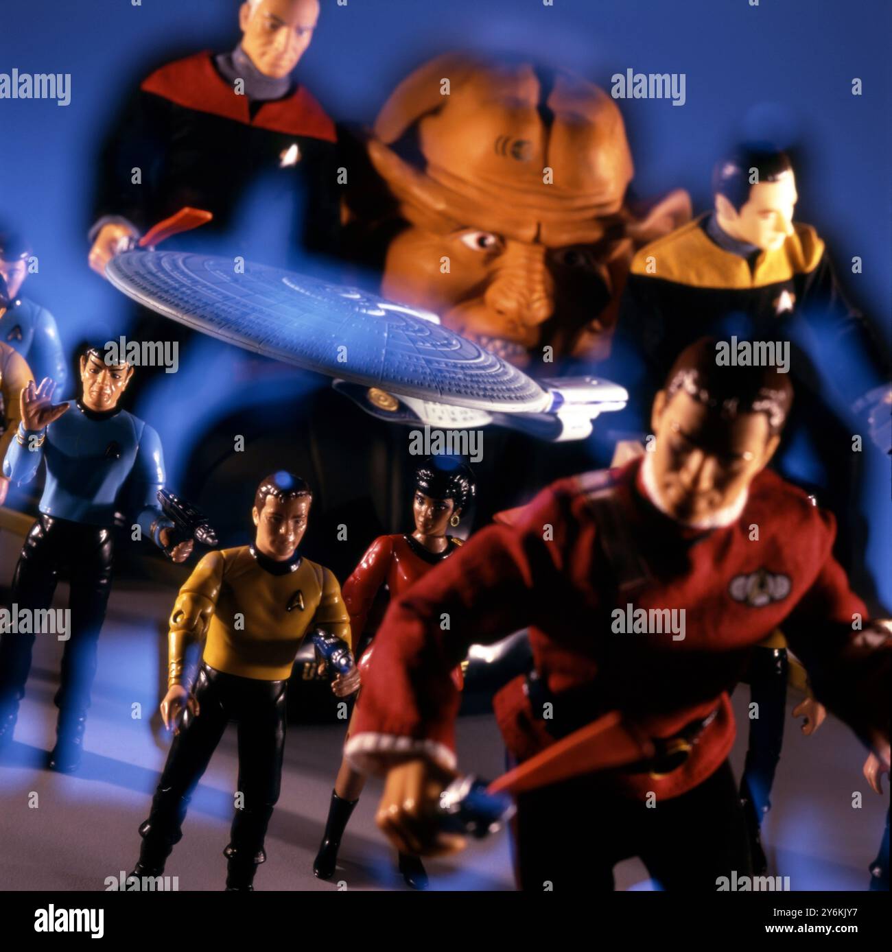 Figurines en plastique Star Trek pour enfants et collectionneurs dans les années 1990 Banque D'Images