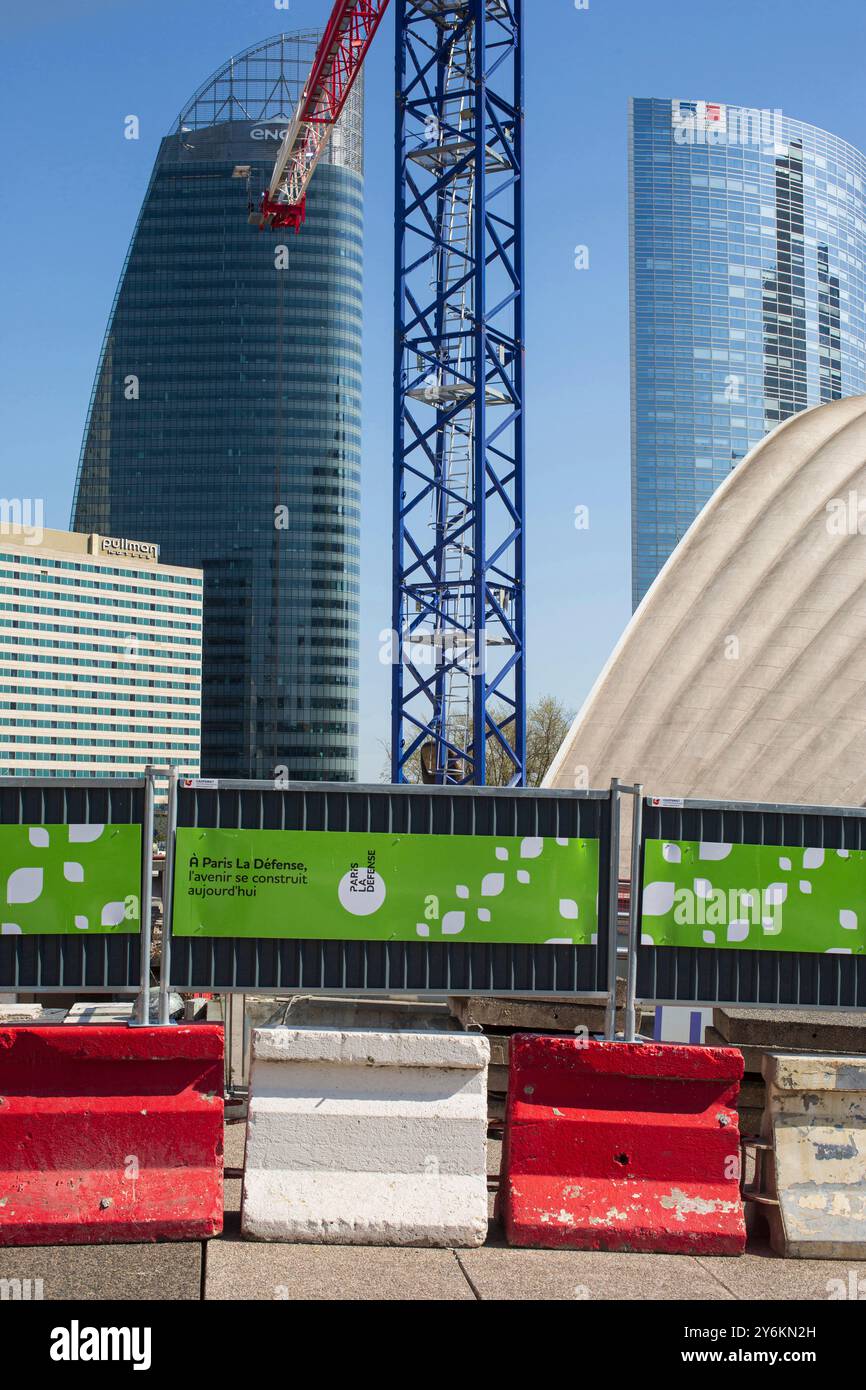 France, Paris-la Défense, 92, chantier, 04/2022. Banque D'Images