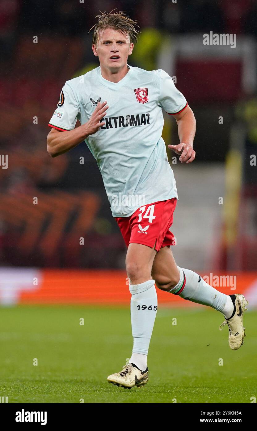 Manchester, Royaume-Uni. 25 septembre 2024. TwenteÕs SEM Steijn lors du match de l'UEFA Europa League à Old Trafford, Manchester. Le crédit photo devrait se lire : Andrew Yates/Sportimage crédit : Sportimage Ltd/Alamy Live News Banque D'Images