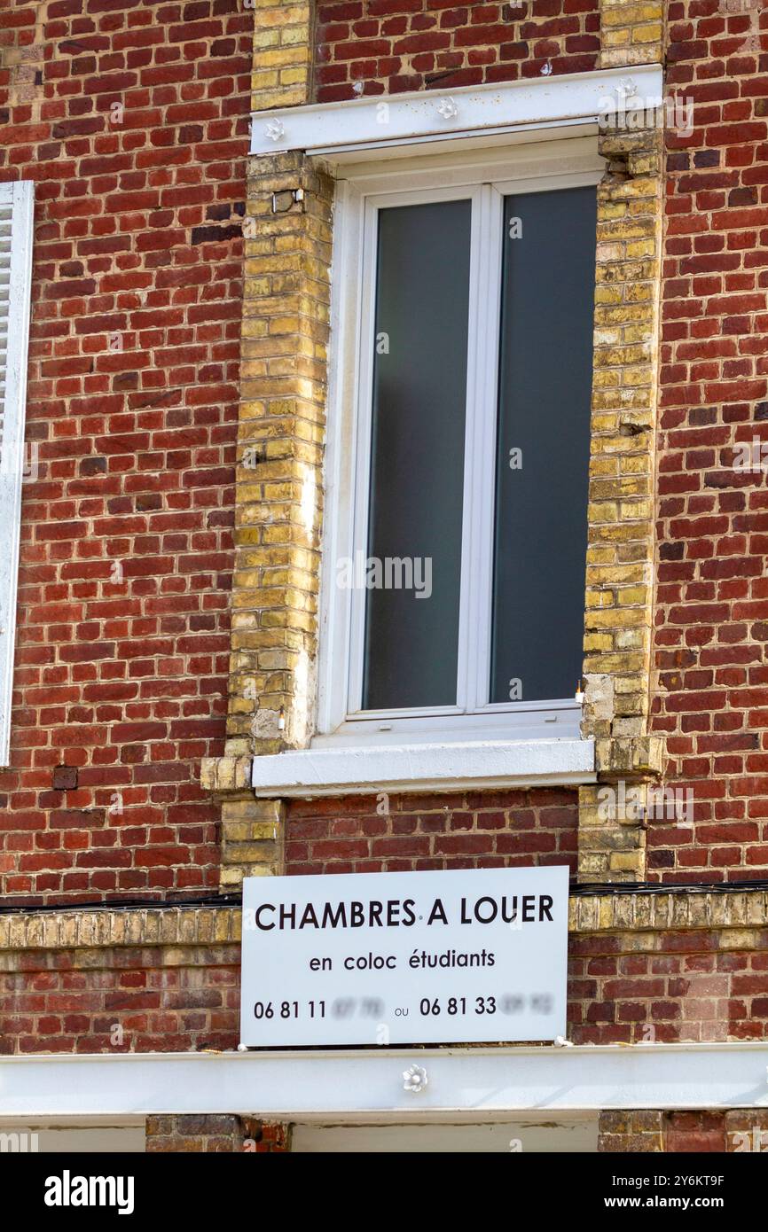 Chambre à louer, colocataire étudiant Banque D'Images
