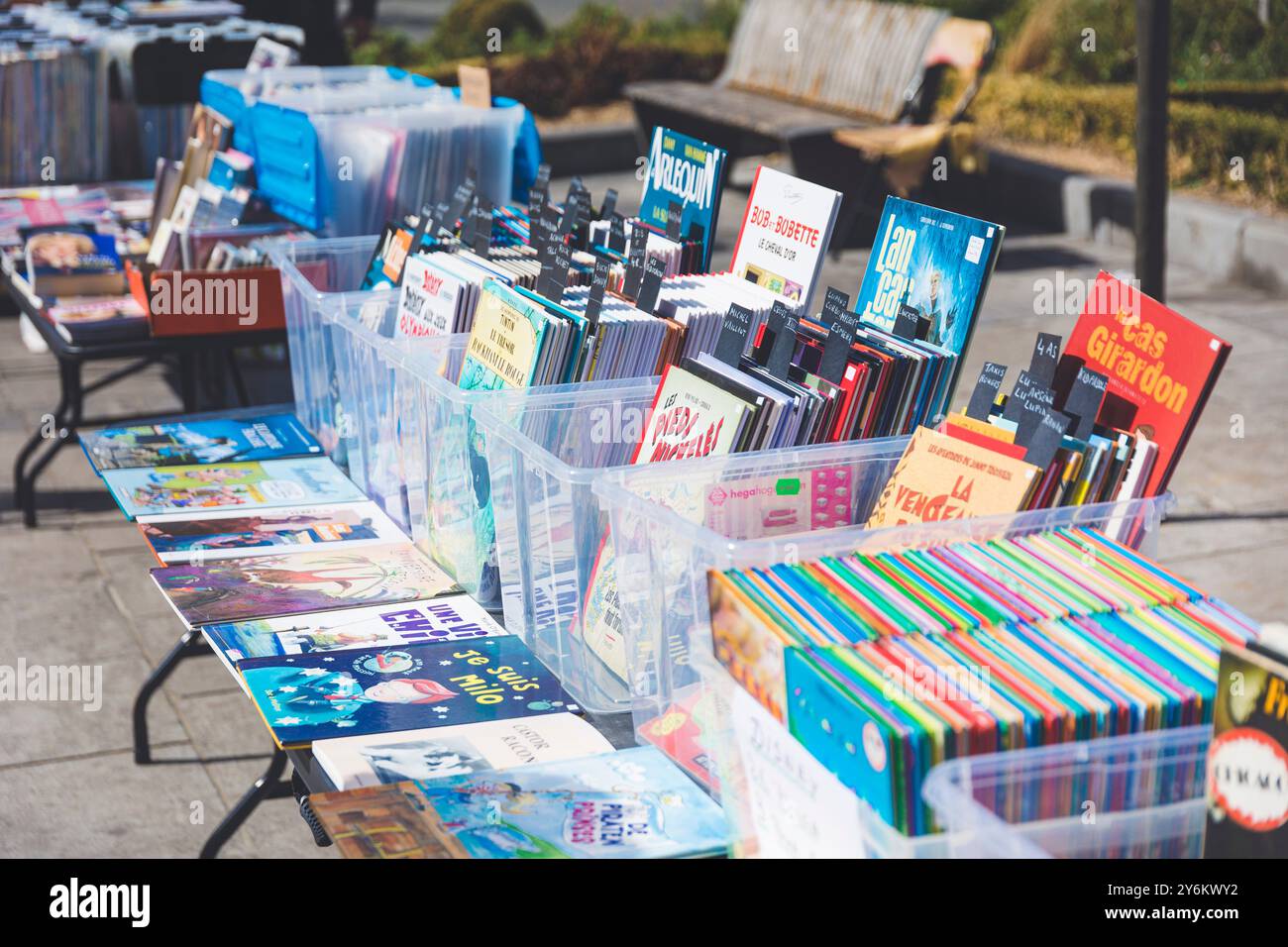 Marché aux puces. Bandes dessinées Banque D'Images