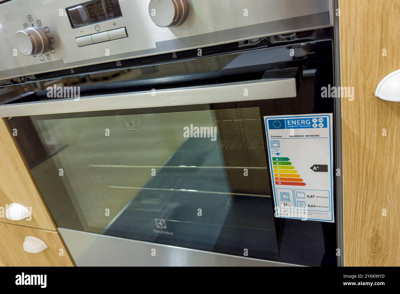 Four et code d'énergie Banque D'Images