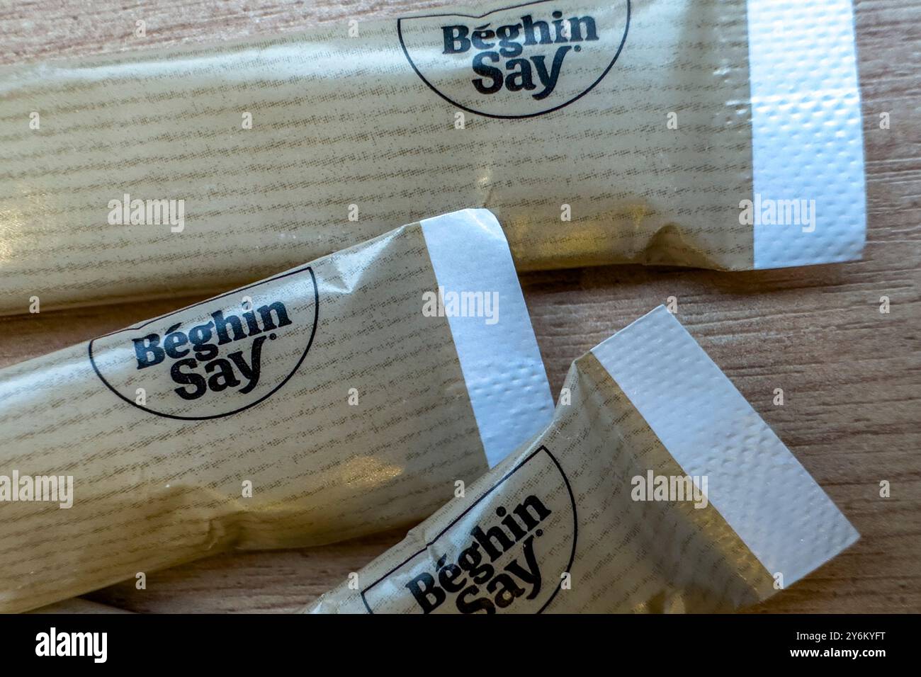 Beghin dit bâtonnets de sucre en poudre Banque D'Images