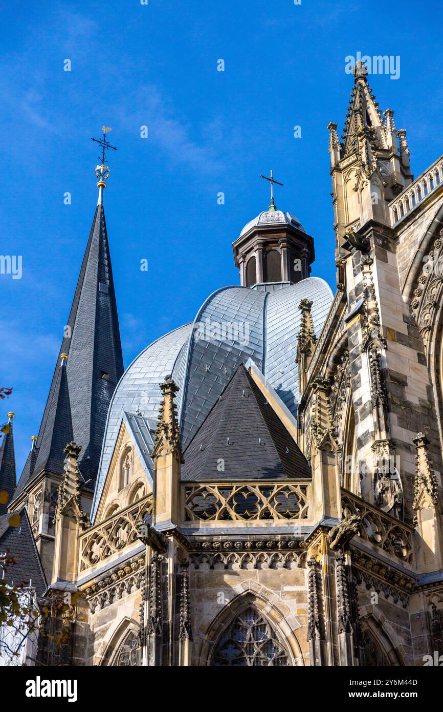 Allemagne, Rhénanie du Nord-Westphalie, Aix-la-Chapelle (Aix-la-Chapelle). La cathédrale, Aachener Dom. Banque D'Images