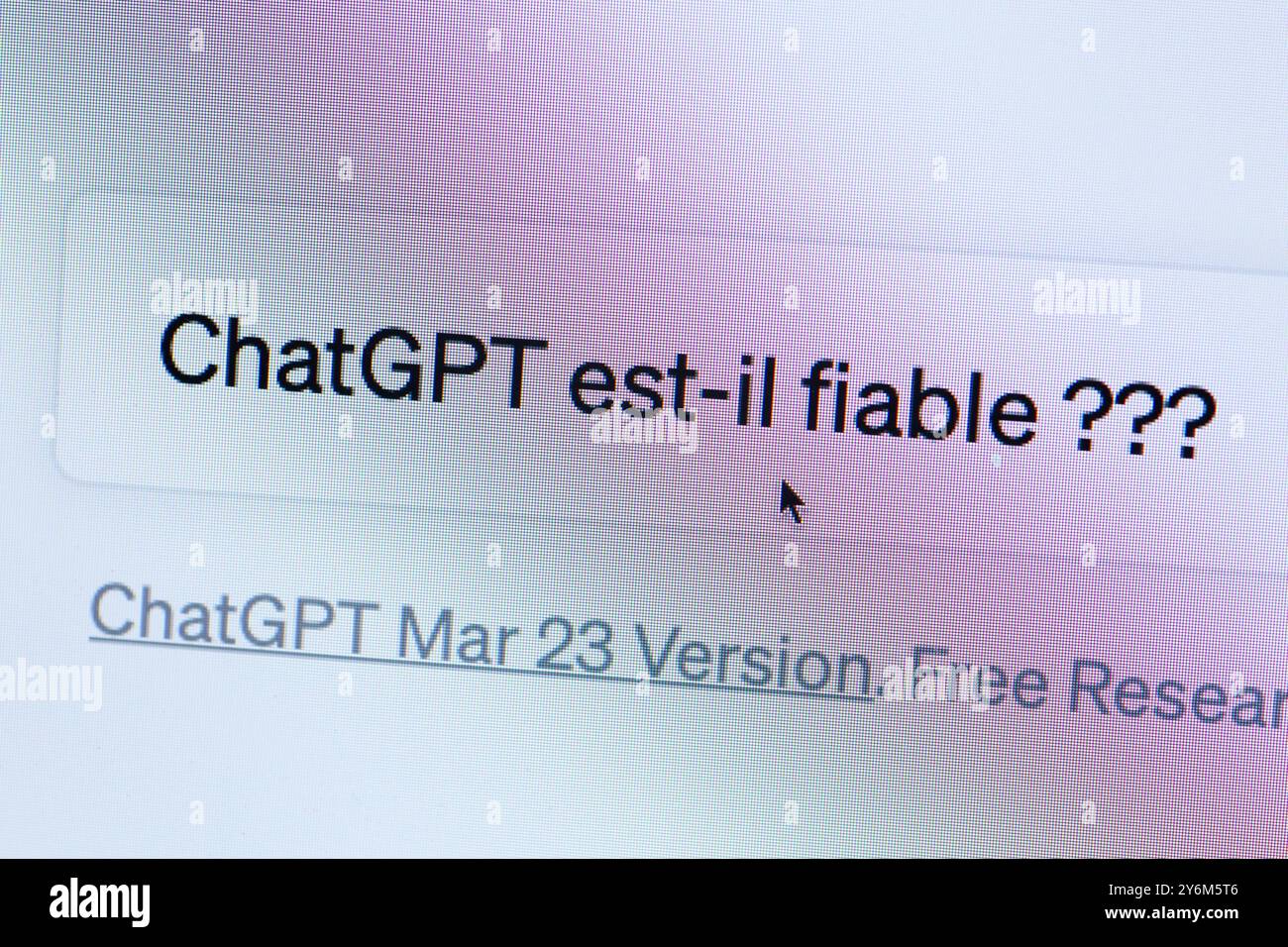 ChatGPT, chatbot IA avancé interagissant de manière conversationnelle Banque D'Images
