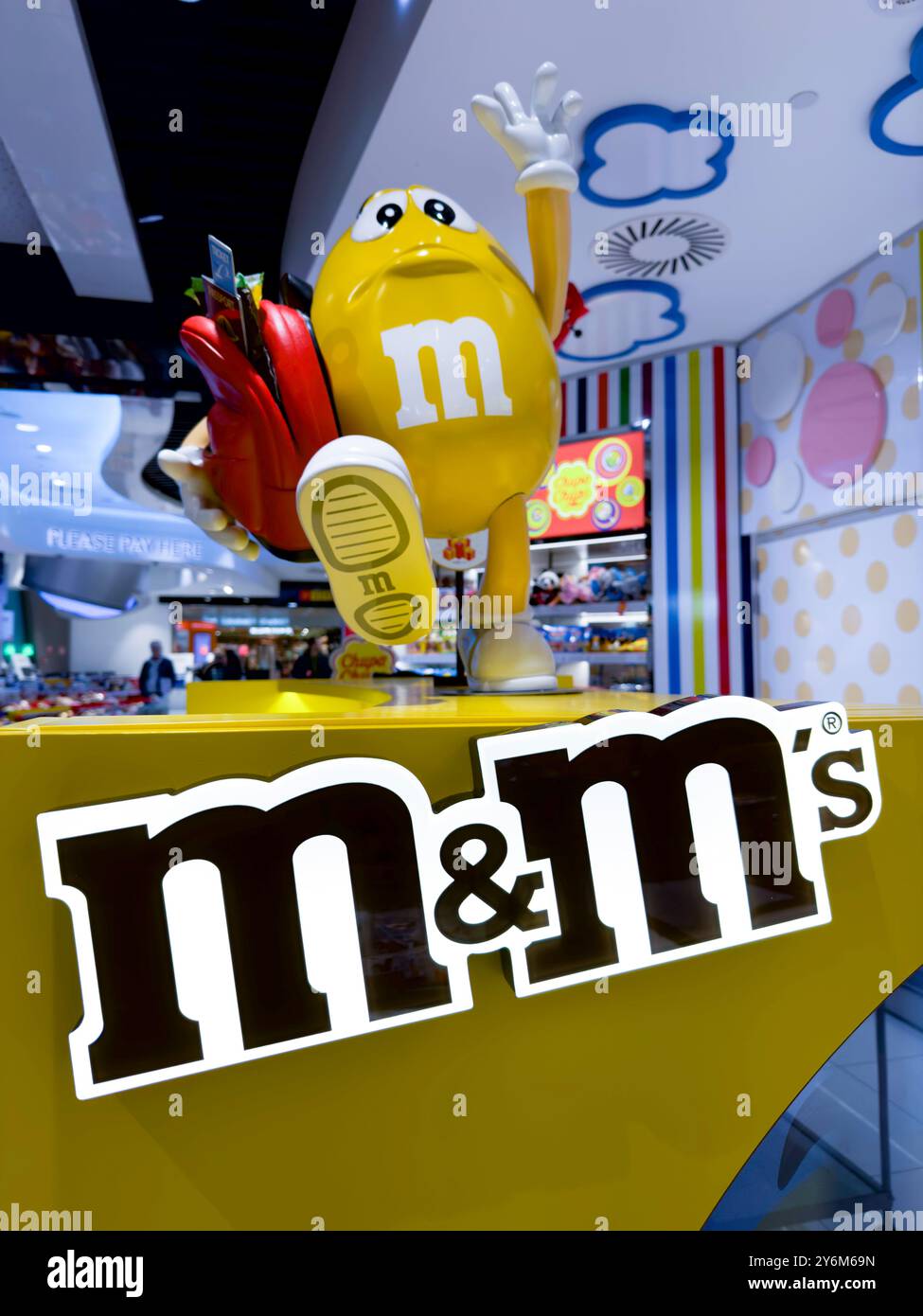 Nourriture, caractère de M&M's. Banque D'Images