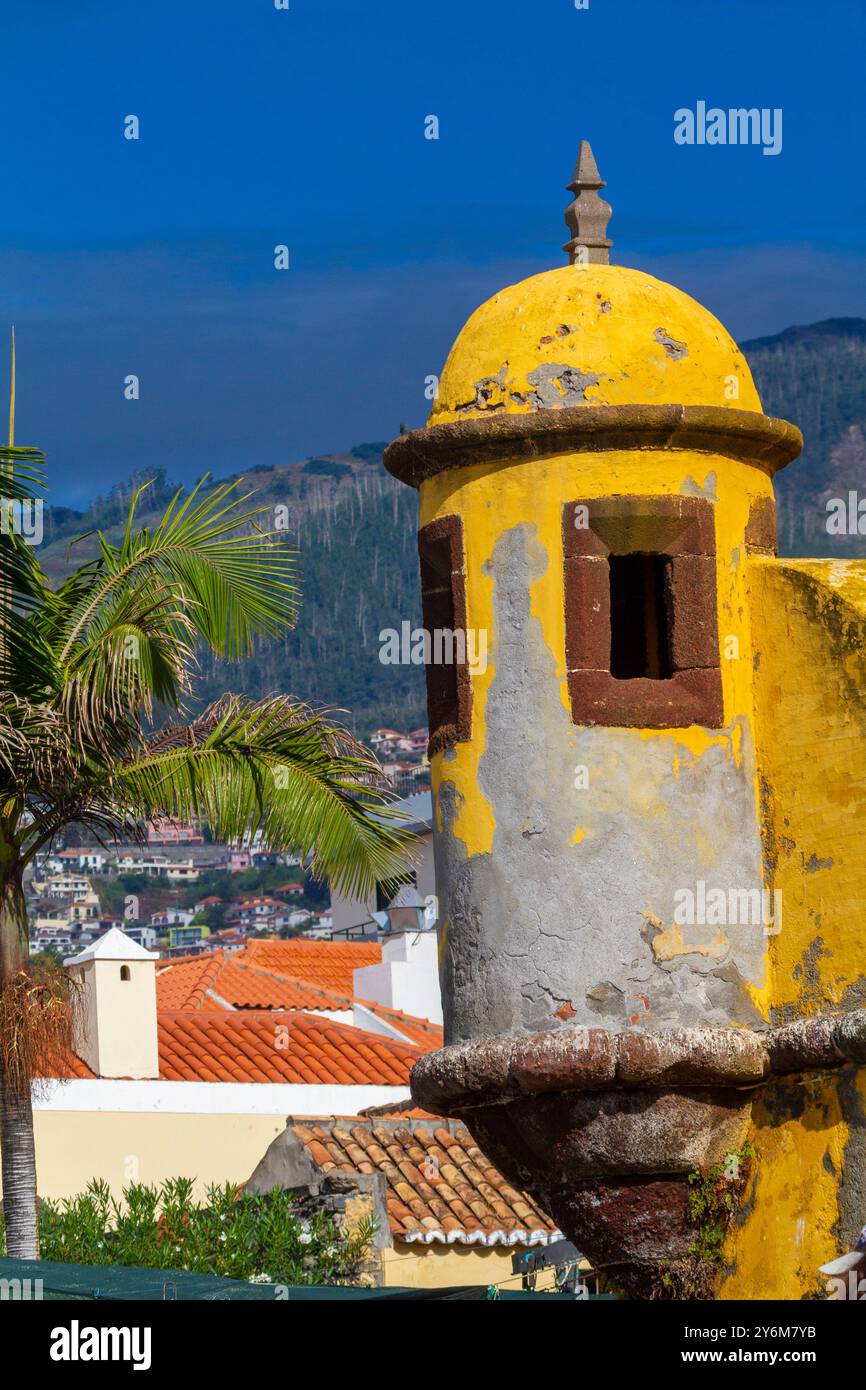 Portugal, Madera, Funchal. Fort Sao Tiago, forteresse de Santiago Banque D'Images