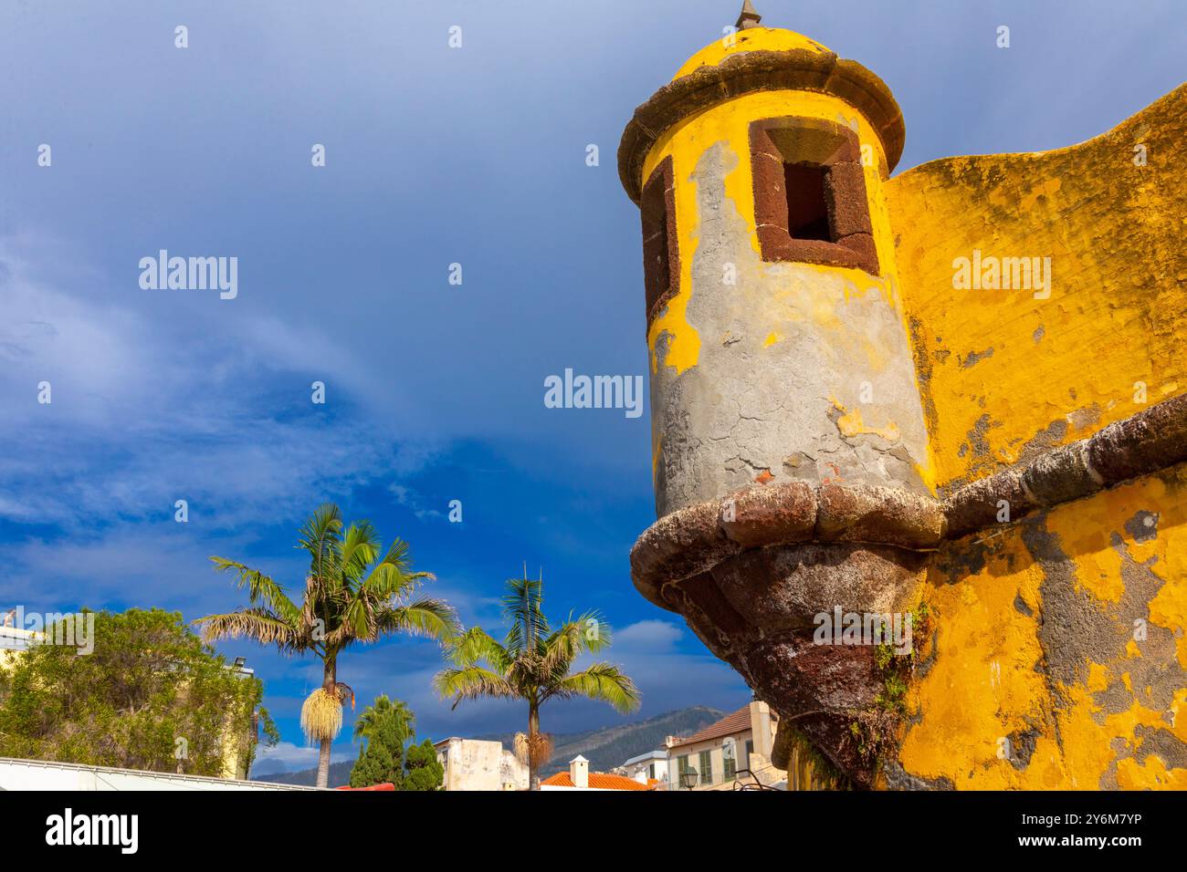 Portugal, Madera, Funchal. Fort Sao Tiago, forteresse de Santiago Banque D'Images