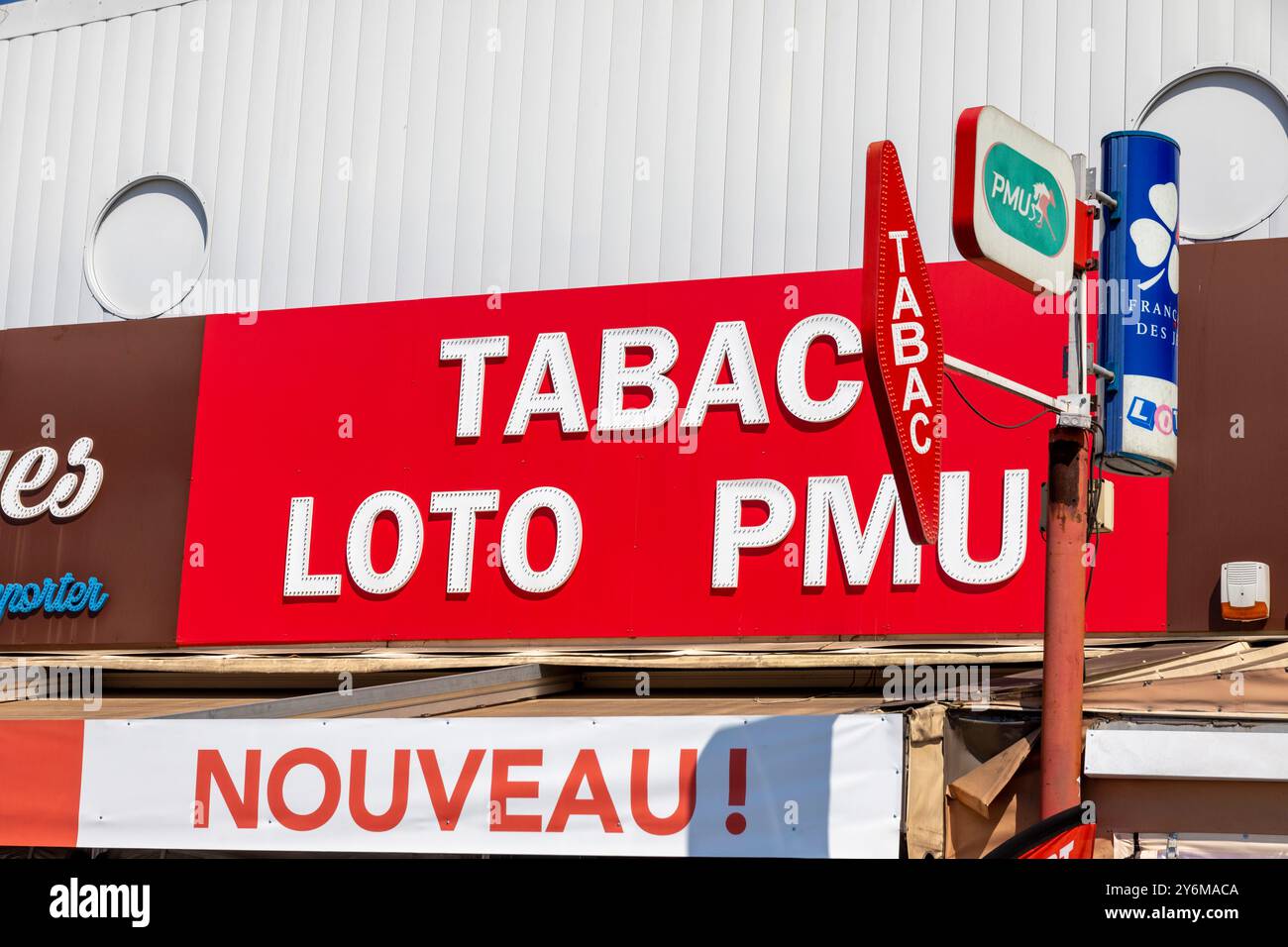 Affiche tabac PMU Loto Banque D'Images