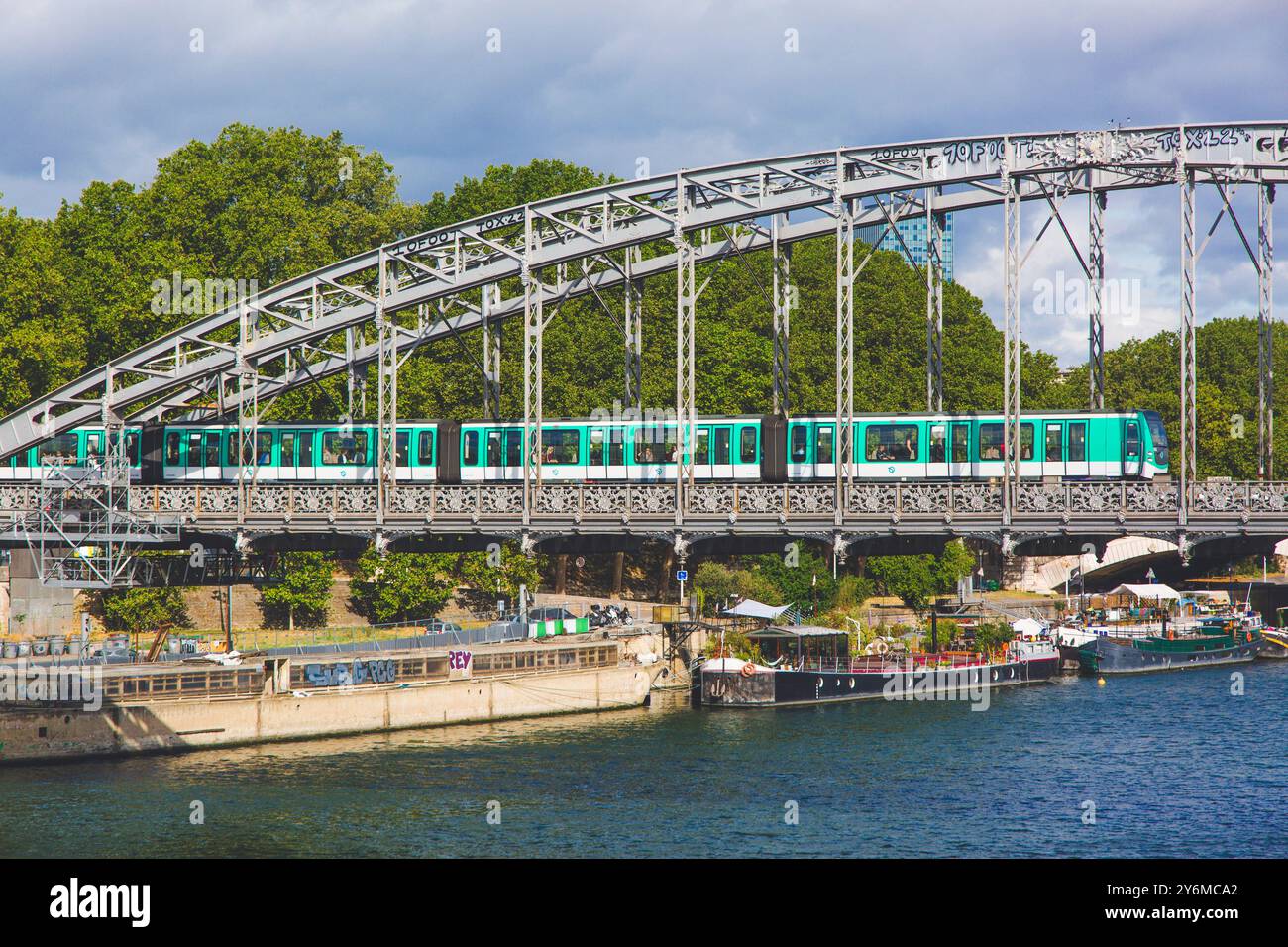 France, ile-de-France, Paris, métro Banque D'Images