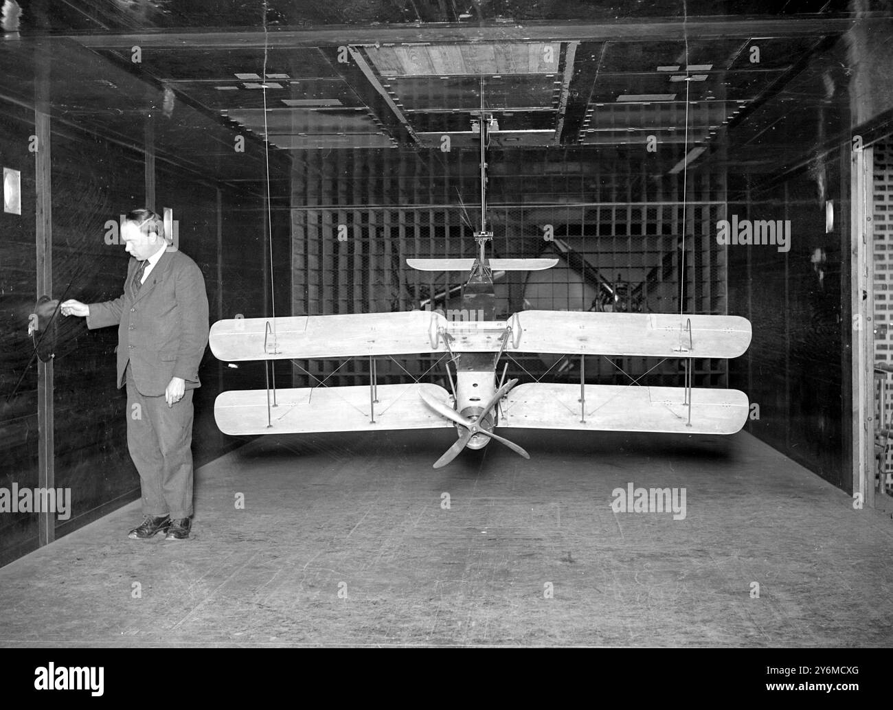 Au laboratoire national de physique. Le tunnel aérodynamique duplex. Banque D'Images
