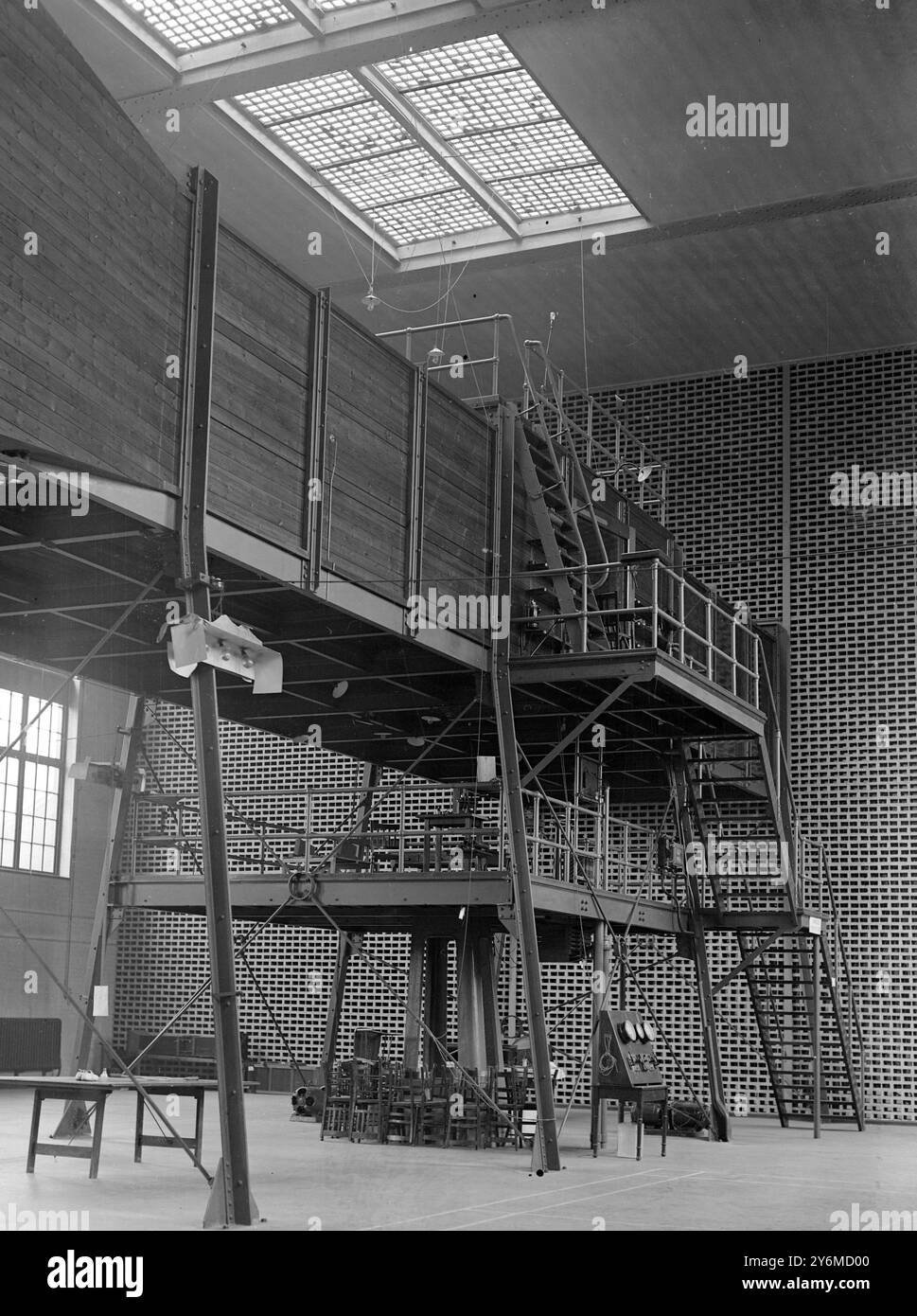 Au laboratoire national de physique. Le tunnel aérodynamique duplex. Banque D'Images