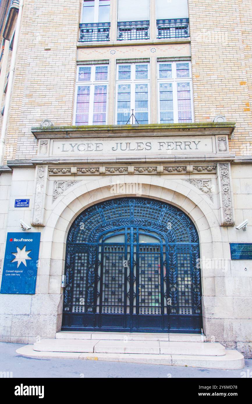 France, Paris, ferry Jules, lycée Banque D'Images