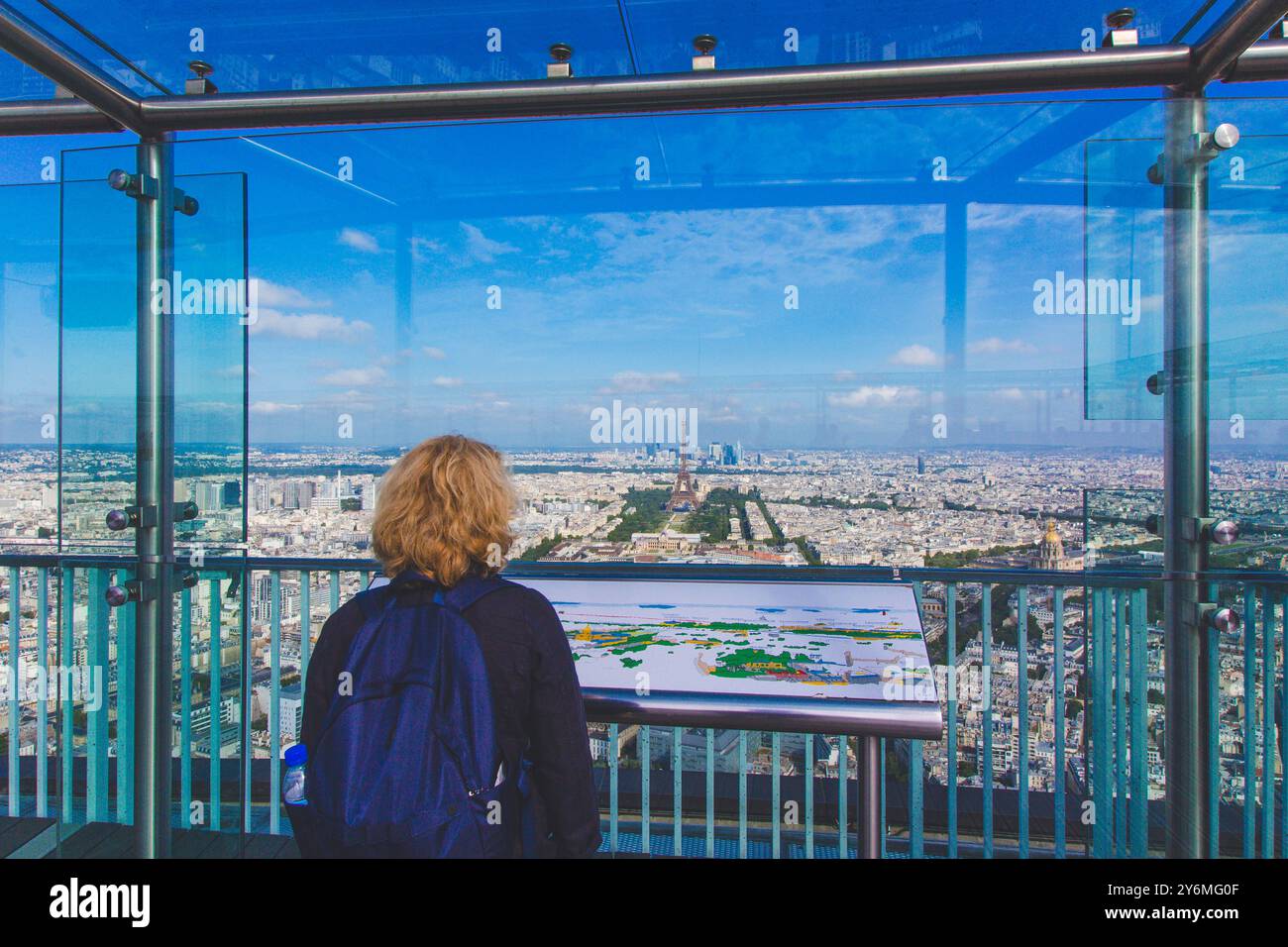 France, Paris, 14ème, quartier Montparnasse, tour Montparnasse. L'Observatoire panoramique Banque D'Images