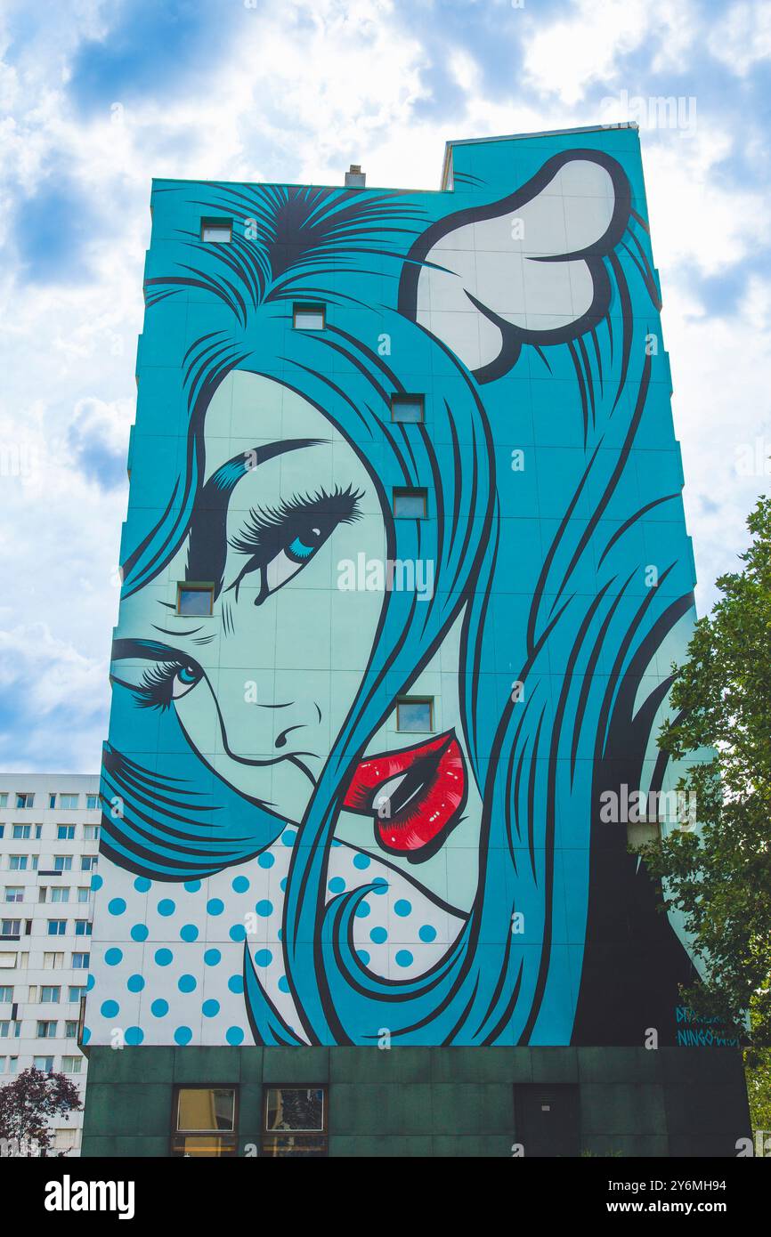 France, Ile-de-France, Paris, 13ème arrondissement. Turncoat par D’face, boulevard Vincent-Auriol Banque D'Images