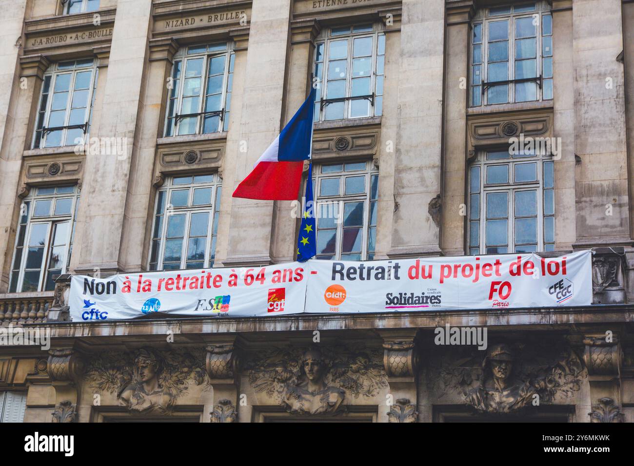 France, Ile-de-France, Paris, Bourse du travail de Paris, bourse principale, rue du Château-d'eau Banque D'Images