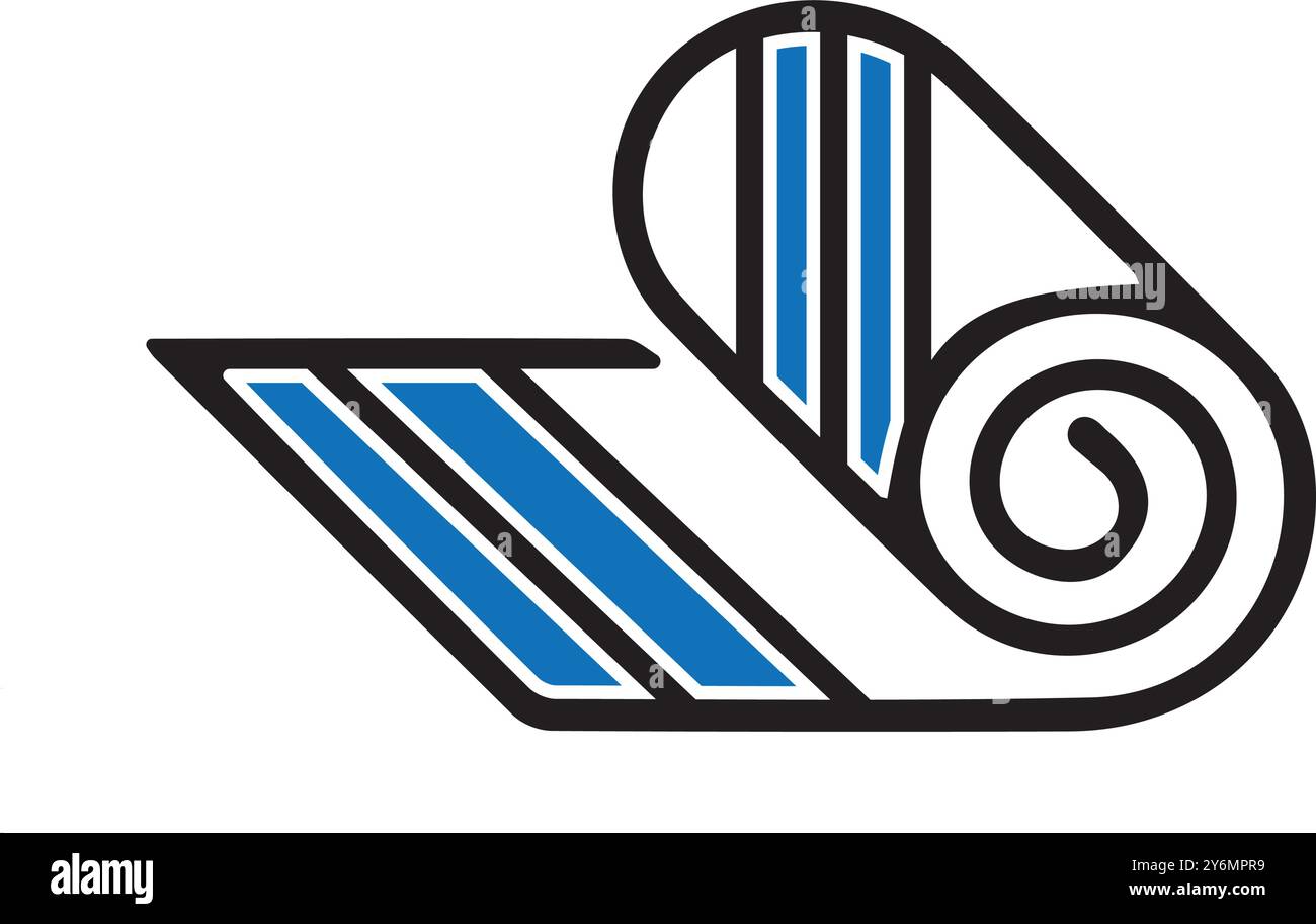 roulis. tapis, icône de rouleau de tapis Illustration de Vecteur